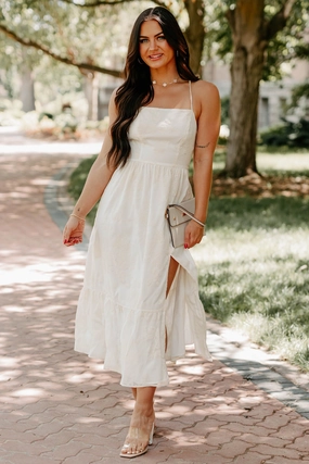 Soul Full Of Sunshine Floral Maxi Dress (Ivory) Soft Layers