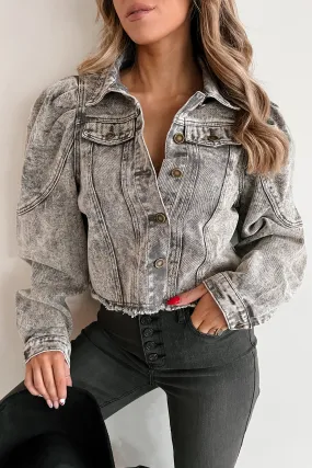 Knoxville Acid Washed Denim Jacket (Charcoal) Easter wear