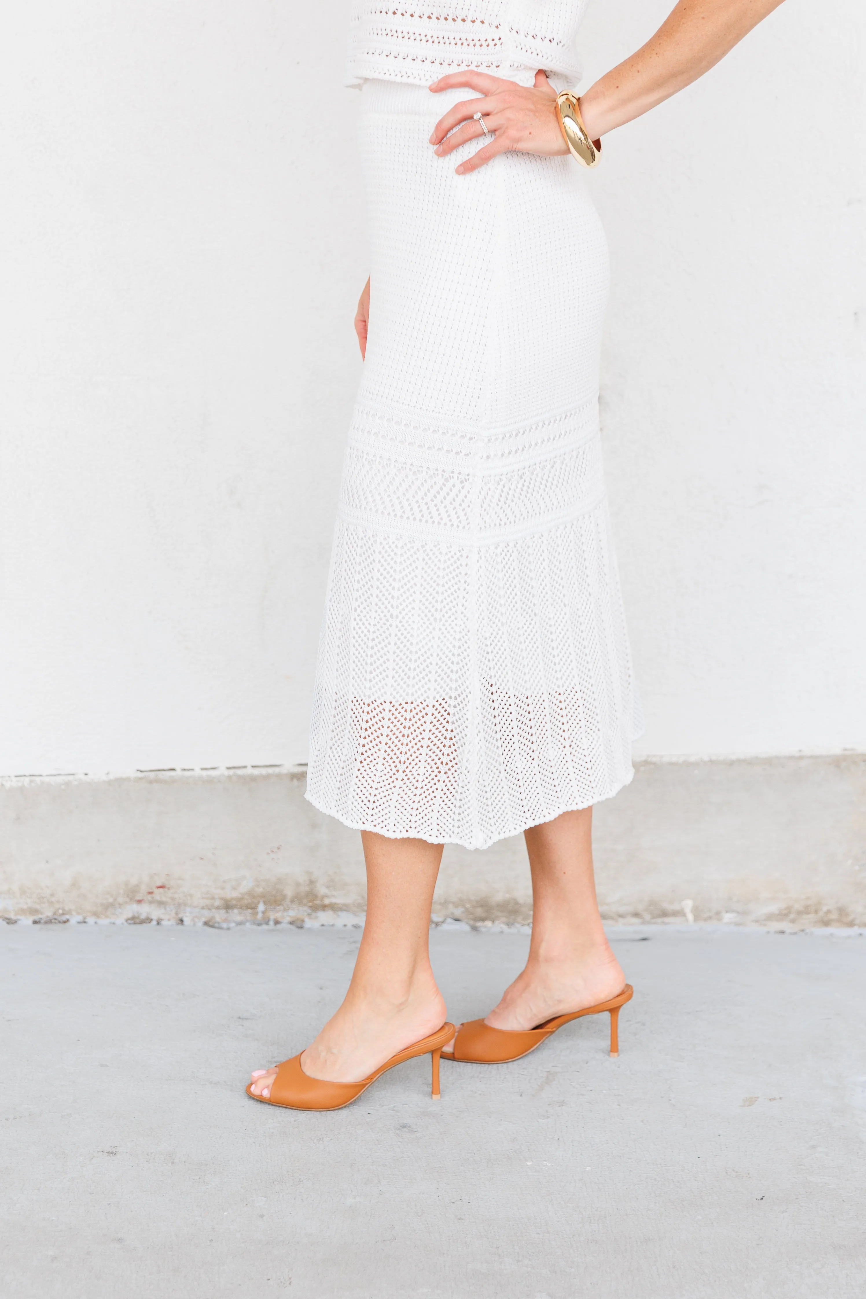 Slow Fashion BRYSON CROCHET MIDI SKIRT