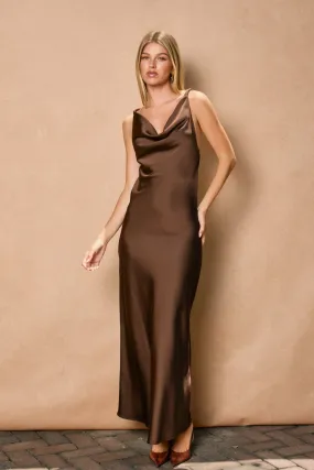 EMBER SATIN MAXI DRESS Chilly Day Wear