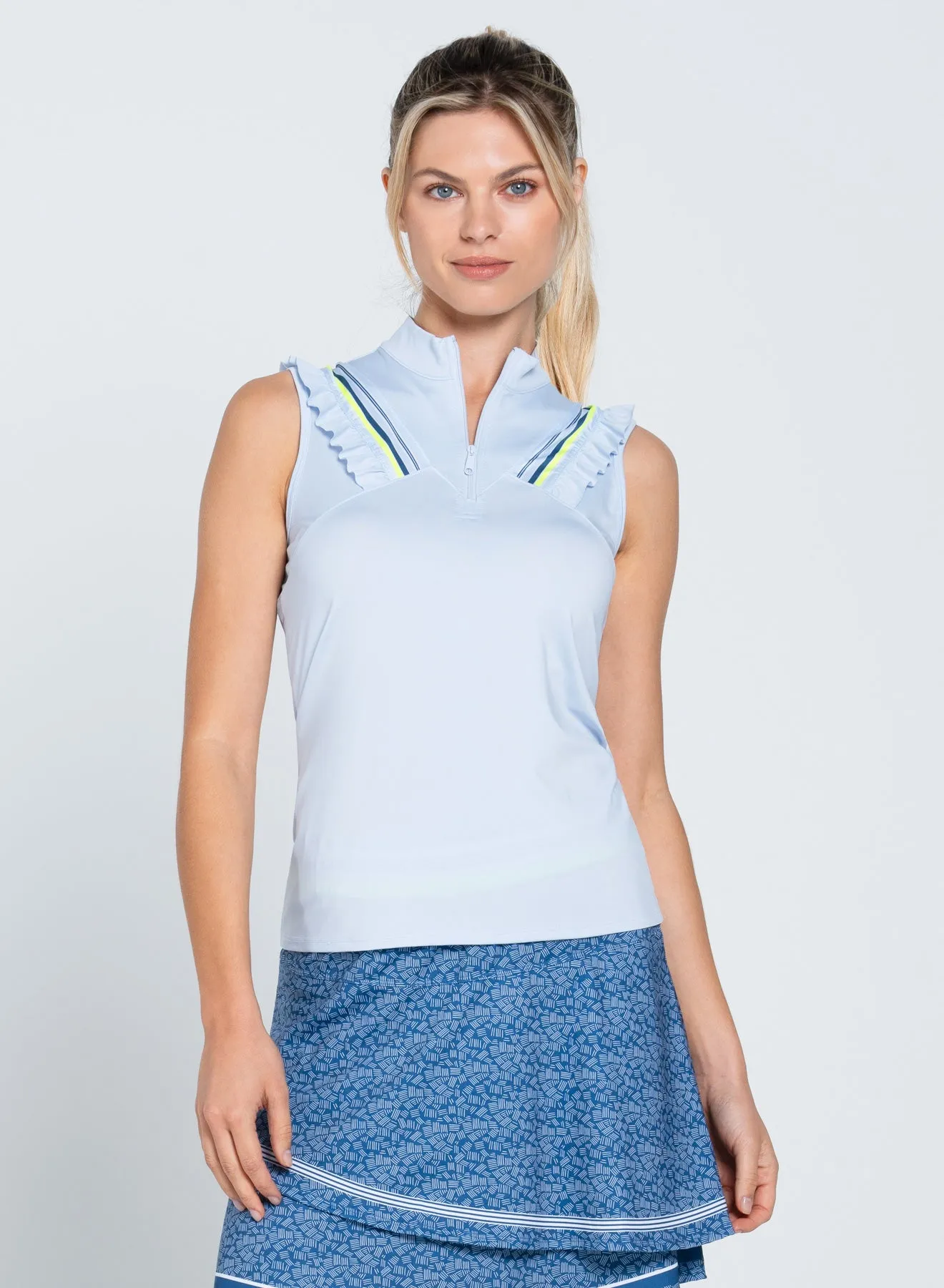 Steel Going Zip Tank Soft Sweater Flatlock Seam Technology