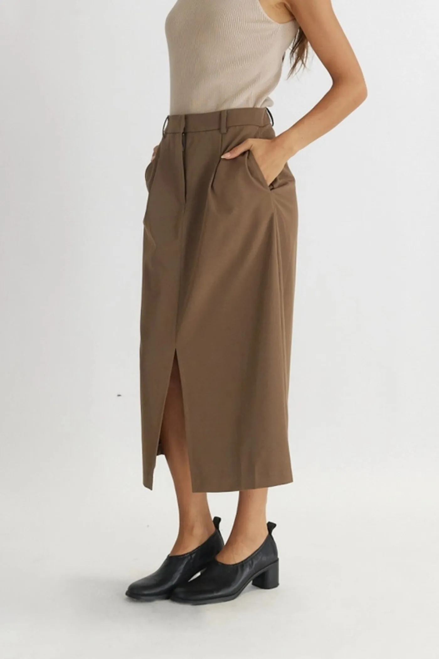 PENNY TAILORED MIDI SKIRT Multi Purpose Fabric Timeless Wear