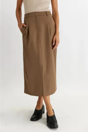Metallic Finish PENNY TAILORED MIDI SKIRT