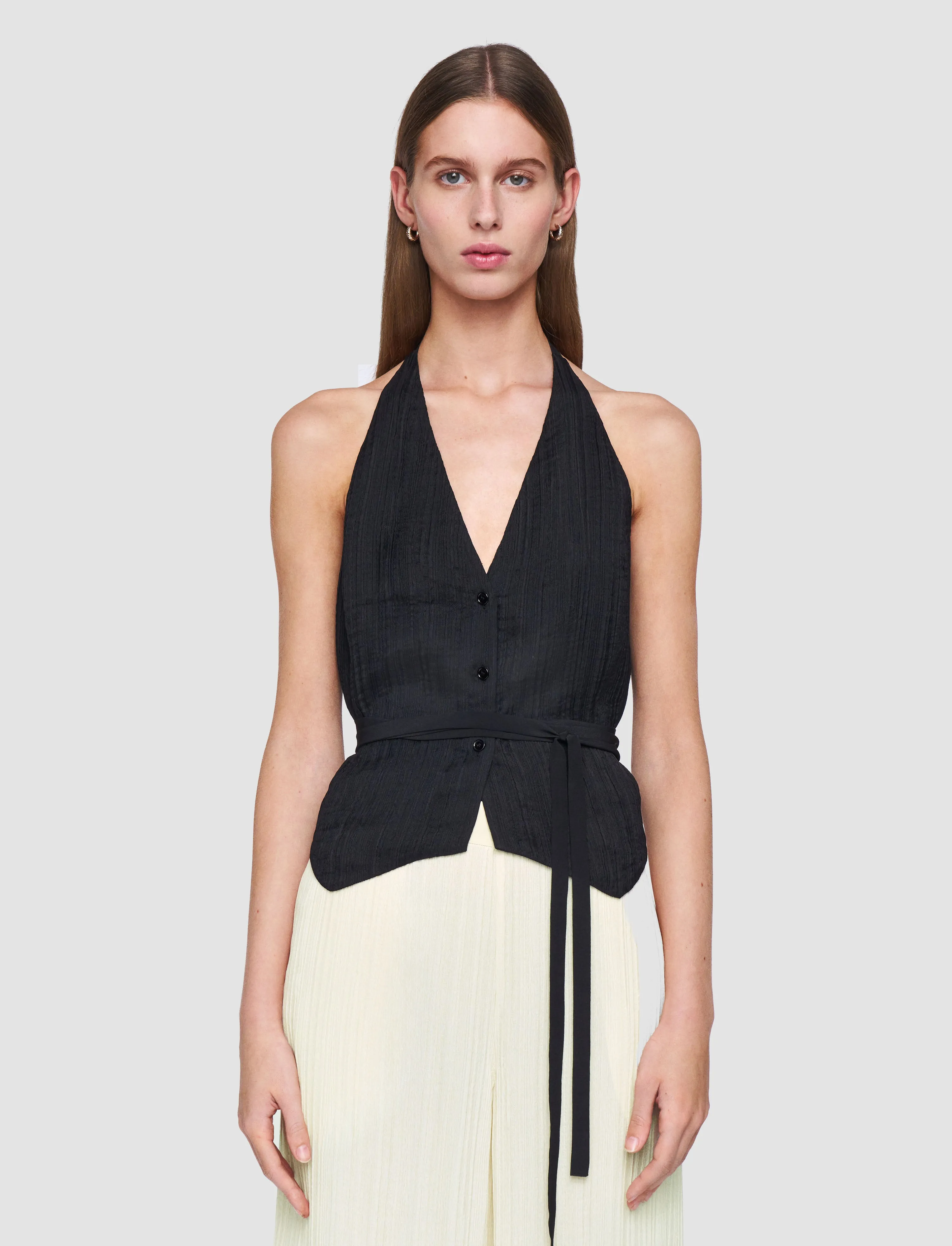 Suez Pleat Jacquard Tie Waistcoat Touch firefighters