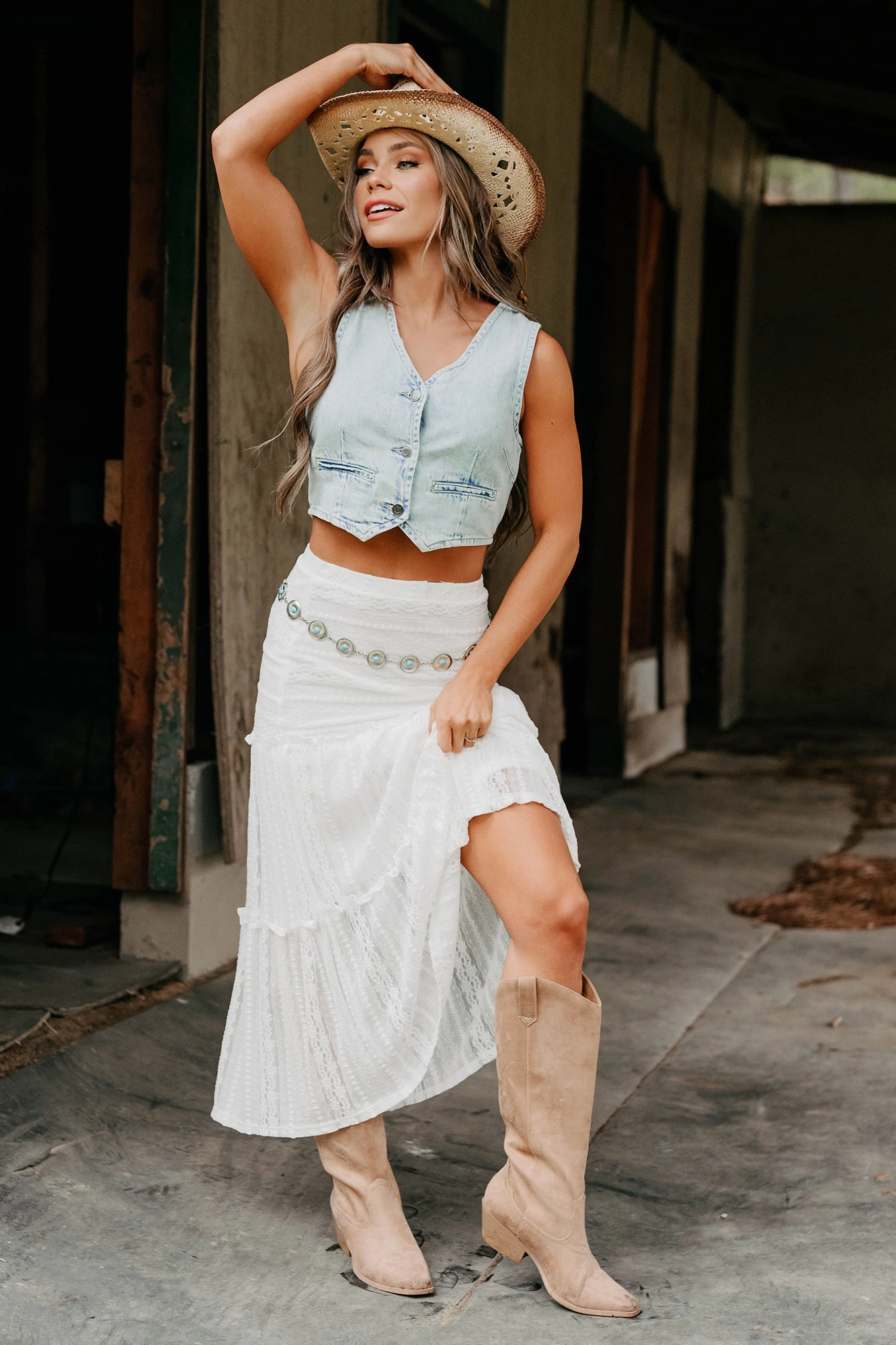 Strut Your Stuff Denim Vest (Light) Flexible Cuffs