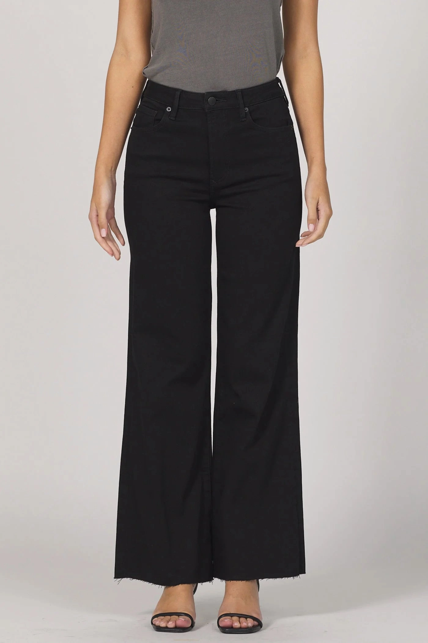 Dear John Fiona Wide Leg Jean in Black Arrow Multi Way Adjustable Fit