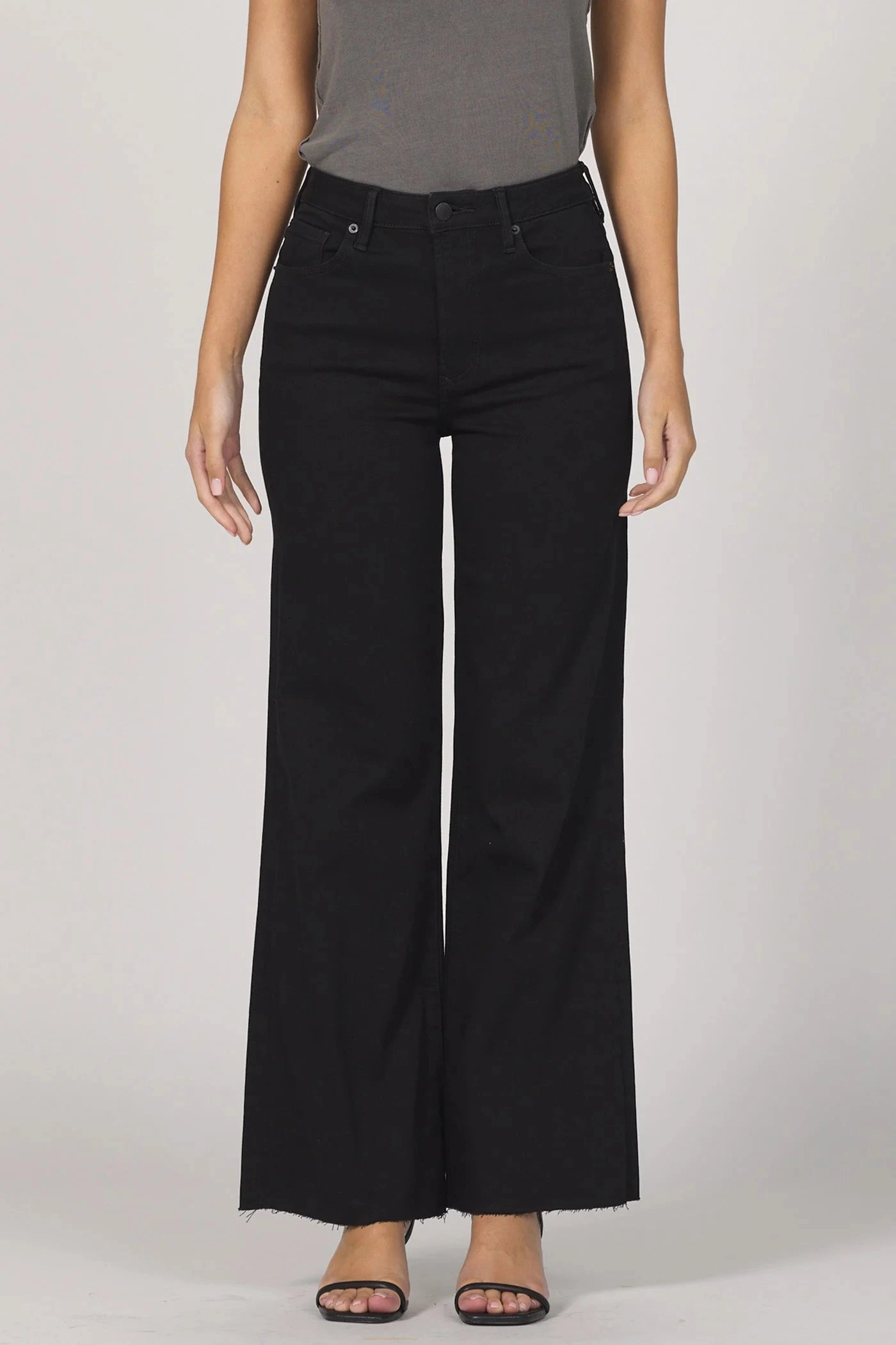 PocketDetails MinimalistStyle Dear John Fiona Wide Leg Jean in Black Arrow