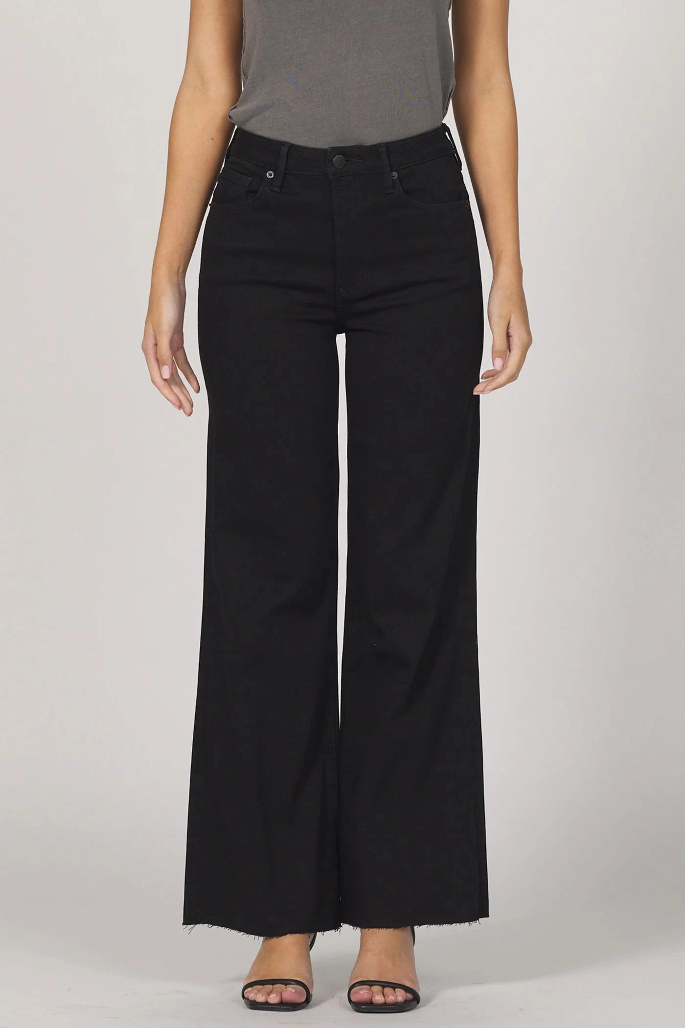 Dear John Fiona Wide Leg Jean in Black Arrow Flowy Tunic
