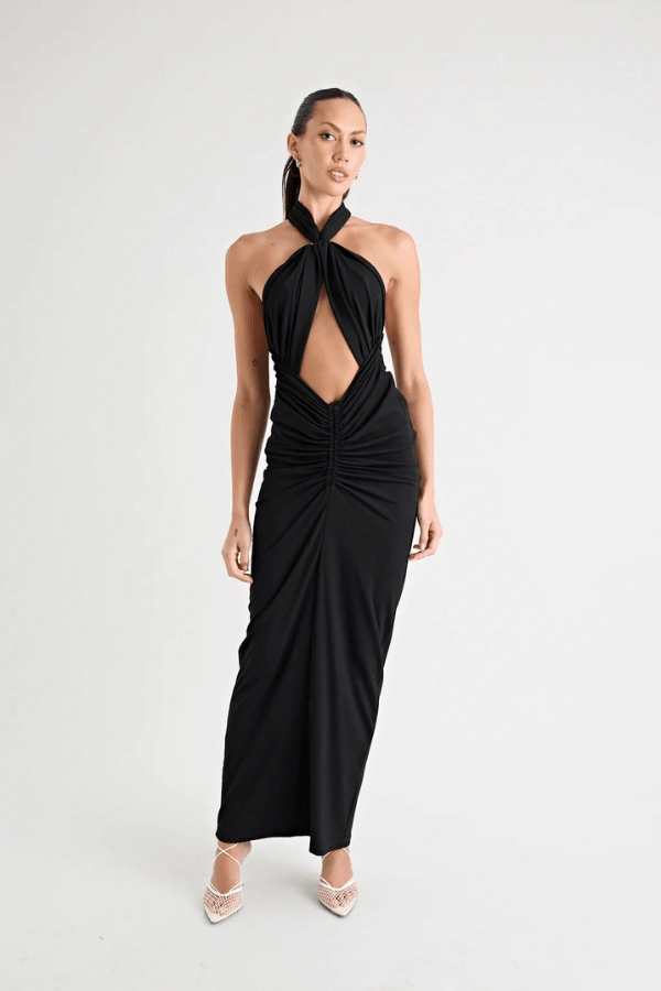 Victoria Maxi Dress Black Seasonal Fit