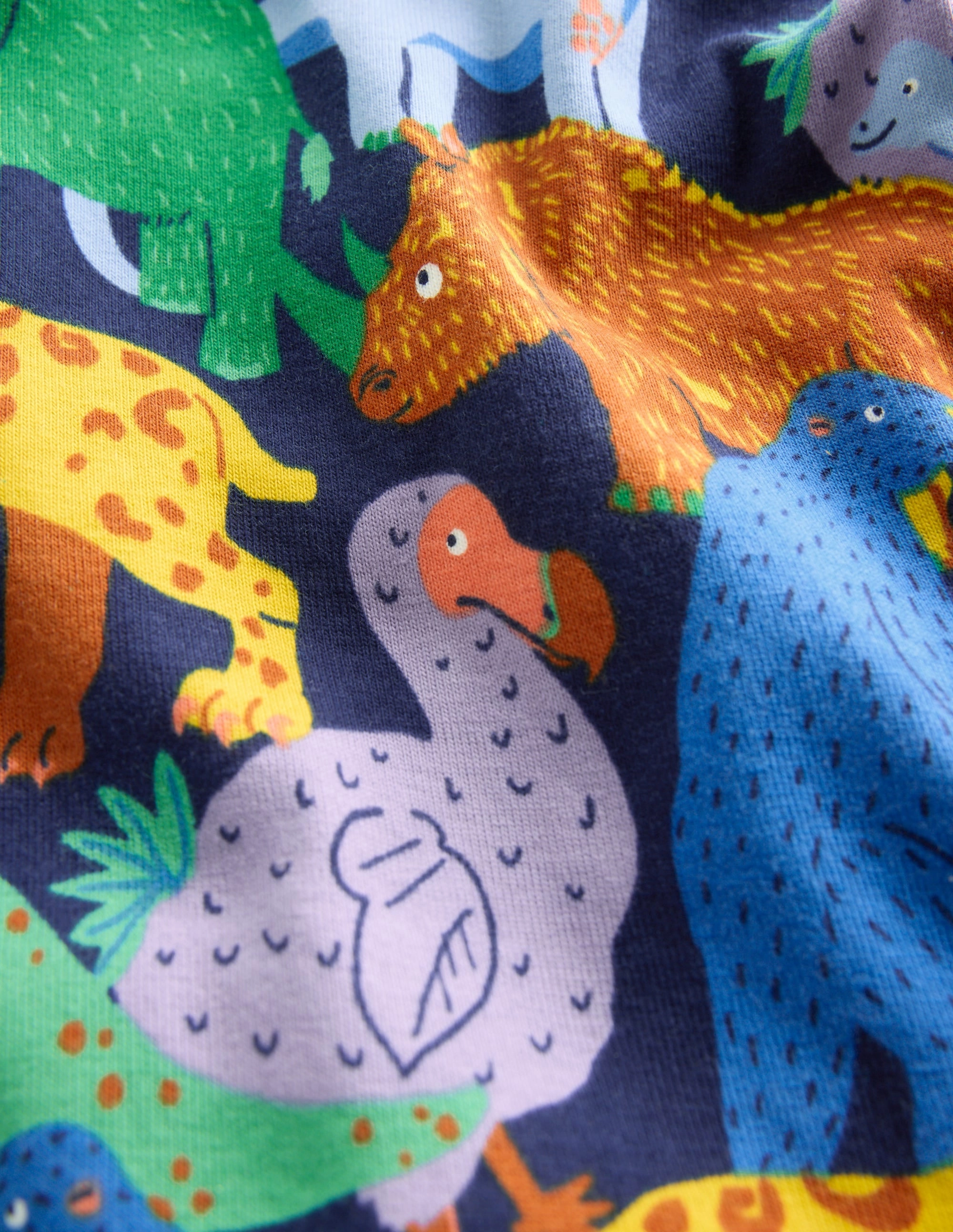 Snug Twin Pack Pyjamas-Prehistoric Animals and Stripe Soft Blended Fabric