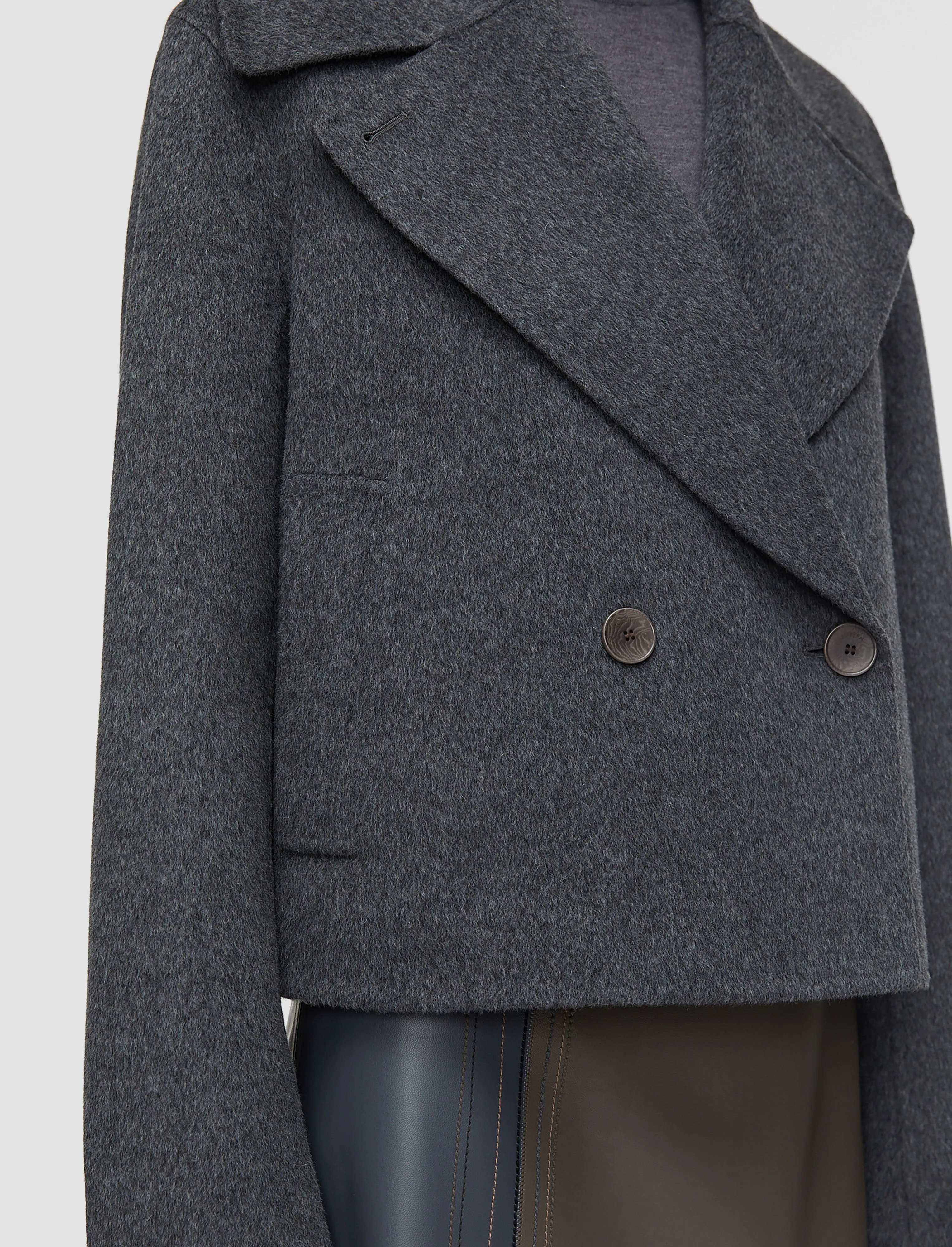 Delano Double Face Cashmere Jacket Solid-color Neutral Comfort