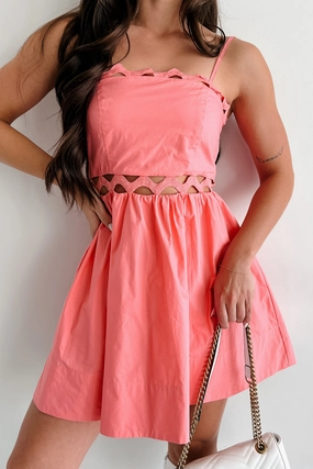 Daywear Mood In My Memories Cut-Out Mini Dress (Pink)