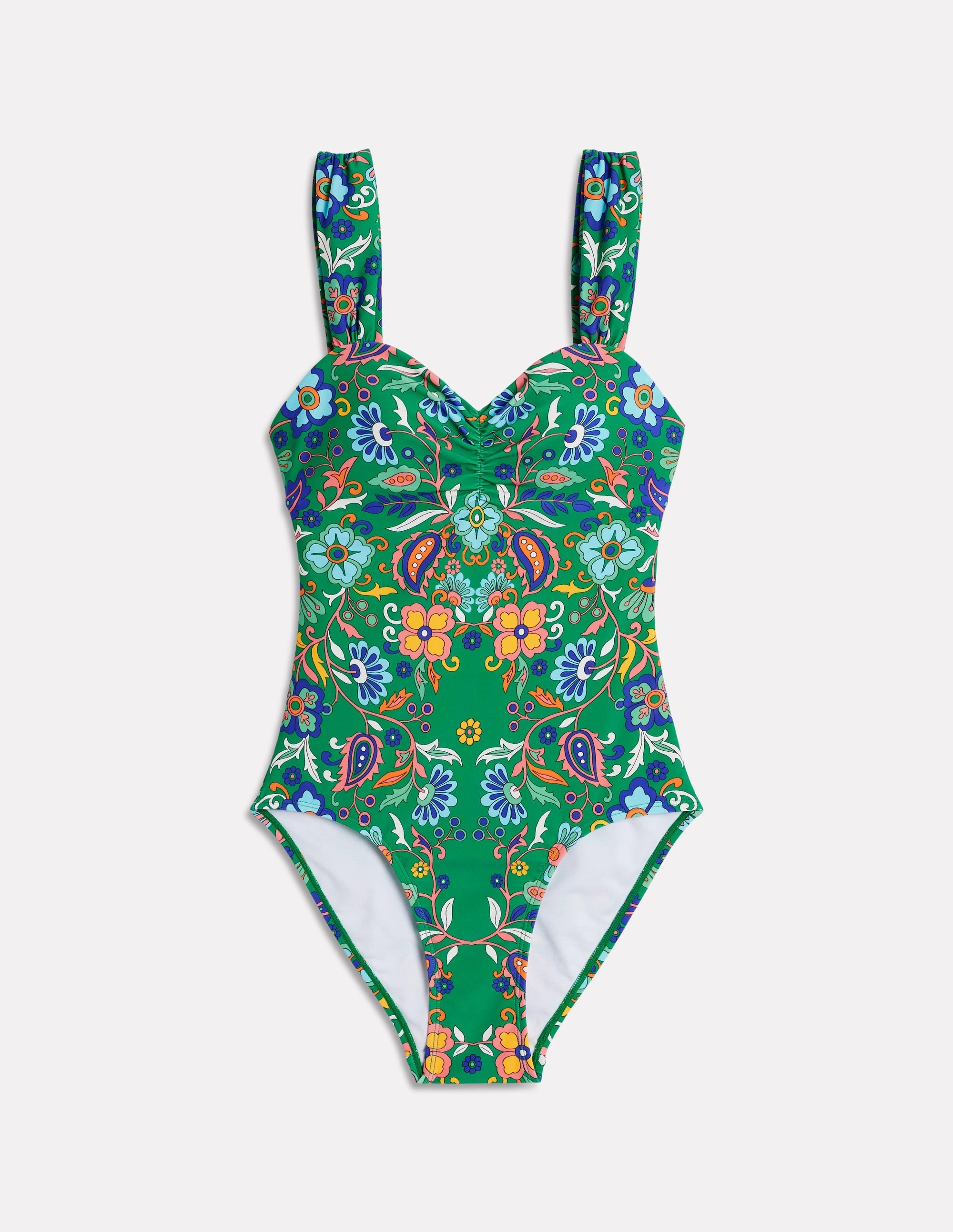 Getaway-Pack Sunbathing Attire Sweetheart Swimsuit-Emerald, Oriental Paradise