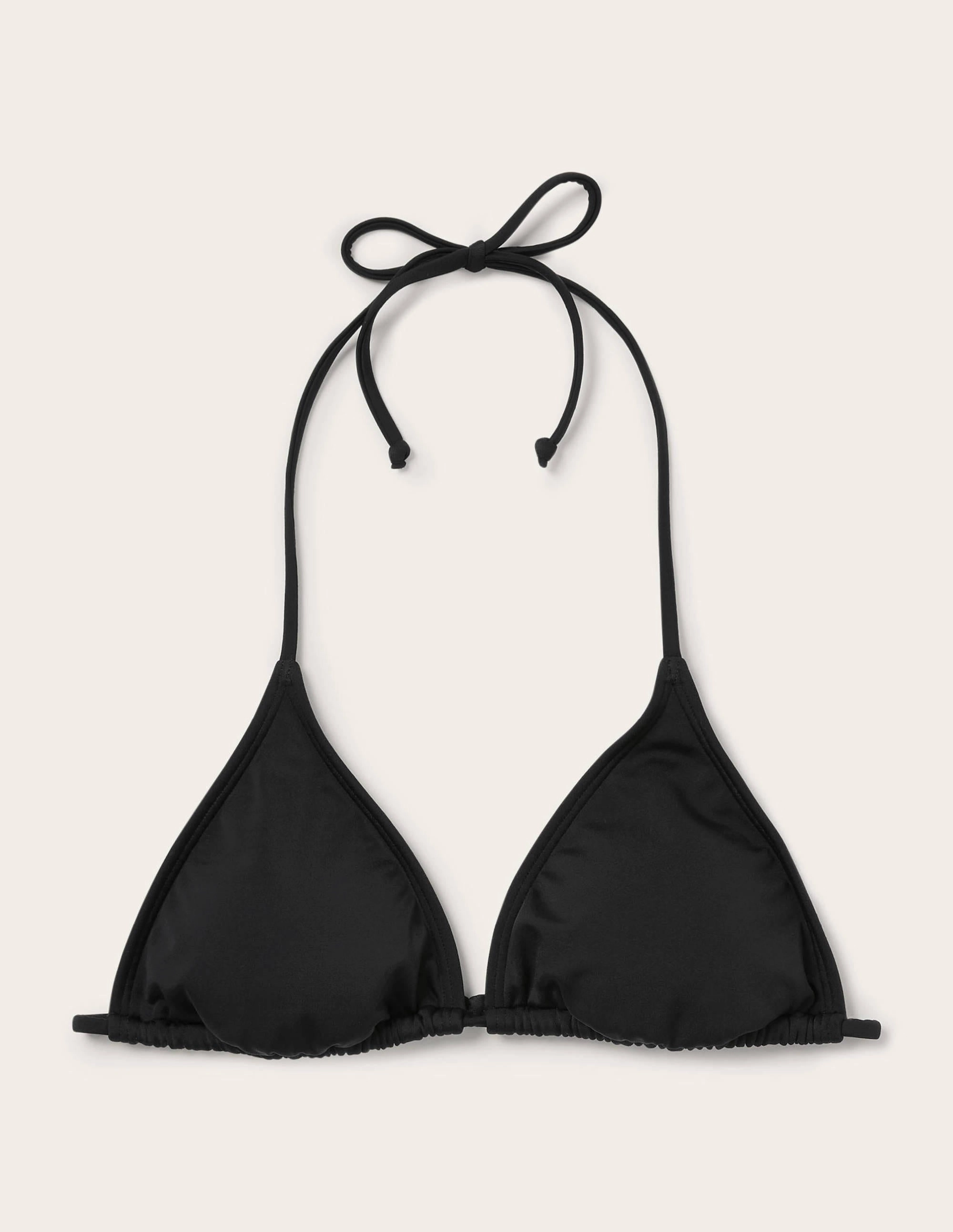 Symi String Bikini Top-Black Butterfly Back Closure Matte-Appearance