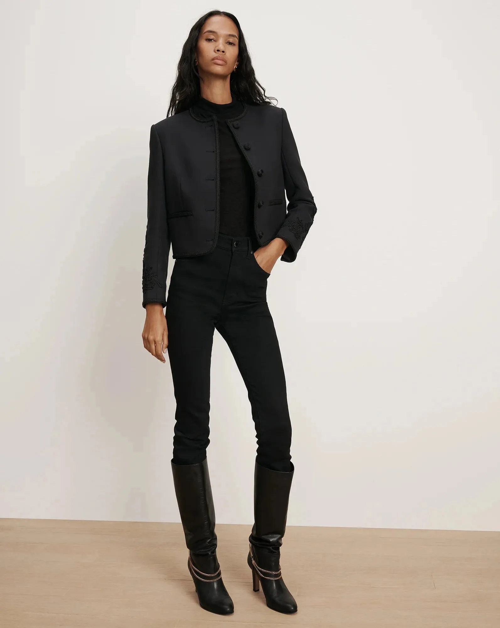 Functional Wear Latrell Embroidered Jacket Navy