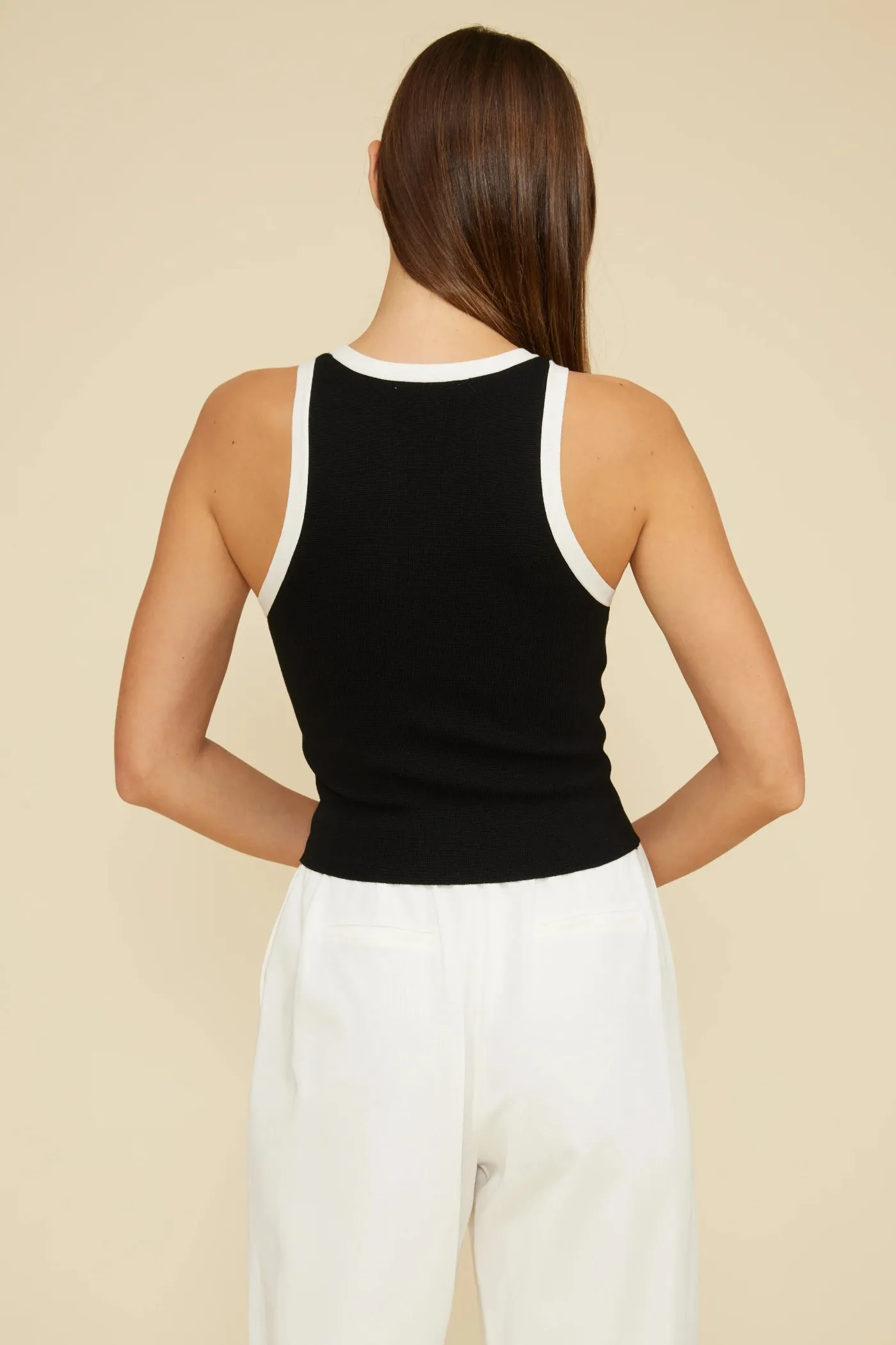 BreathableMeshInsert LightweightTexture BRANDI CUTAWAY TANK TOP