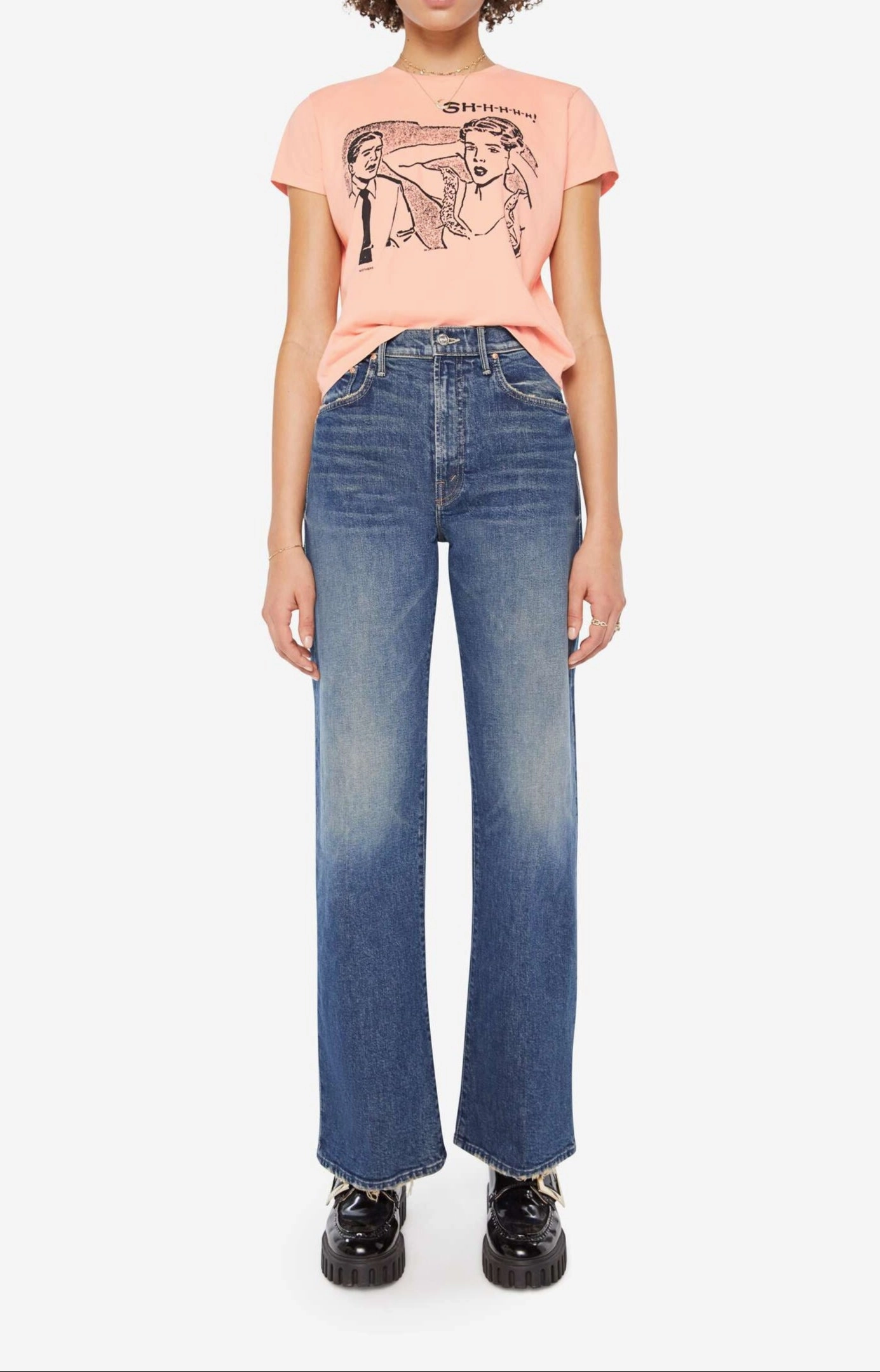 The Boxy Goodie Goodie Tee in Shhhh!!! Fleece Pullover