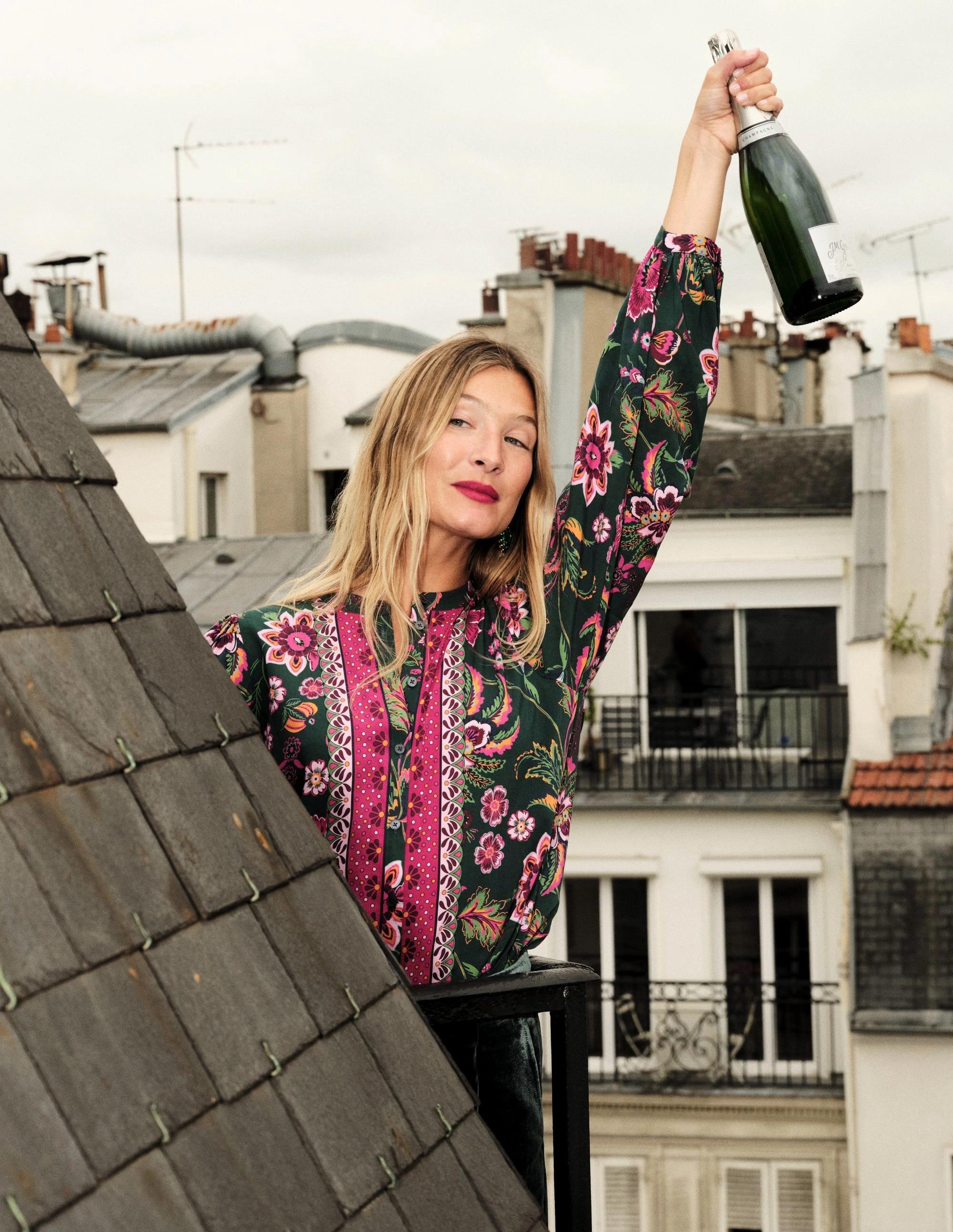 Theodora Blouse-Multi, Blossom Flourish HypoallergenicFibers