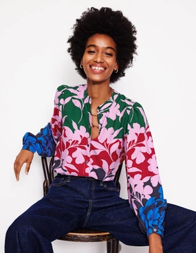 Theodora Blouse-Multi, Silhouette Bloom EcoFriendly Dye