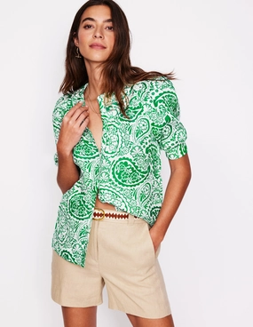 NoSlip Grip Multi Way Adjustable Fit Bea Linen Top-Rich Emerald, Meadow Paisley