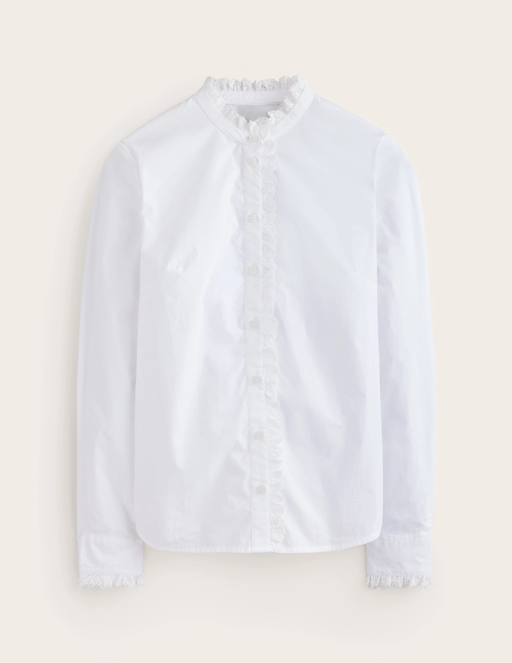 Durable Color Retention Phoebe Shirt-Ivory Broderie