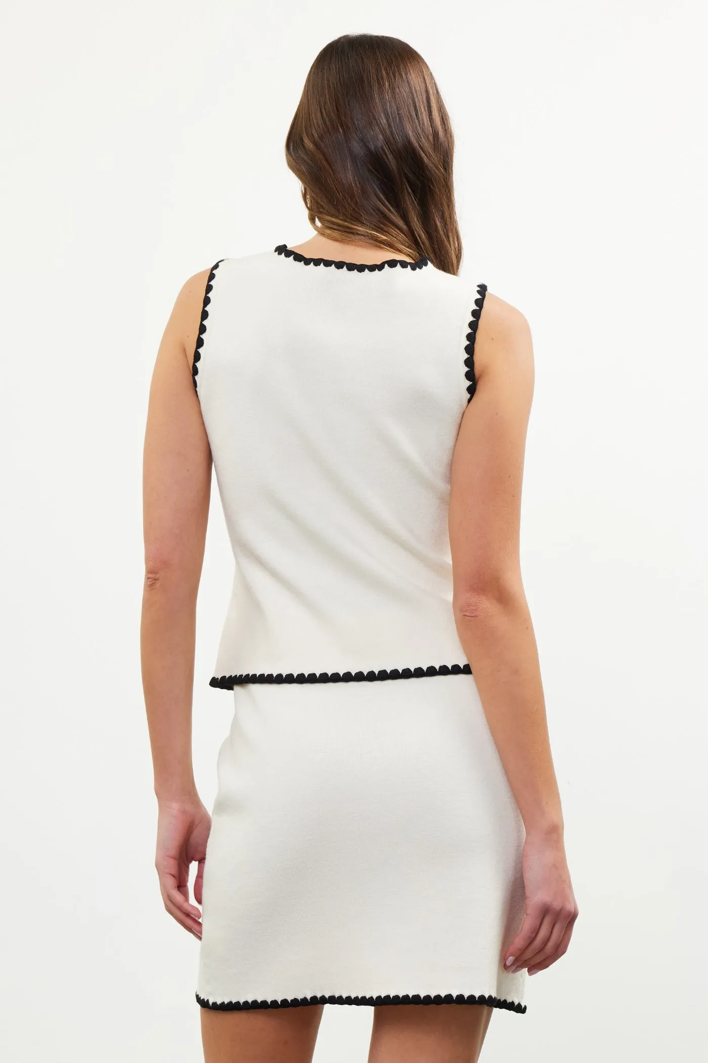 OLANDRIA CREAM SWEATER VEST Wicking Inner Lining