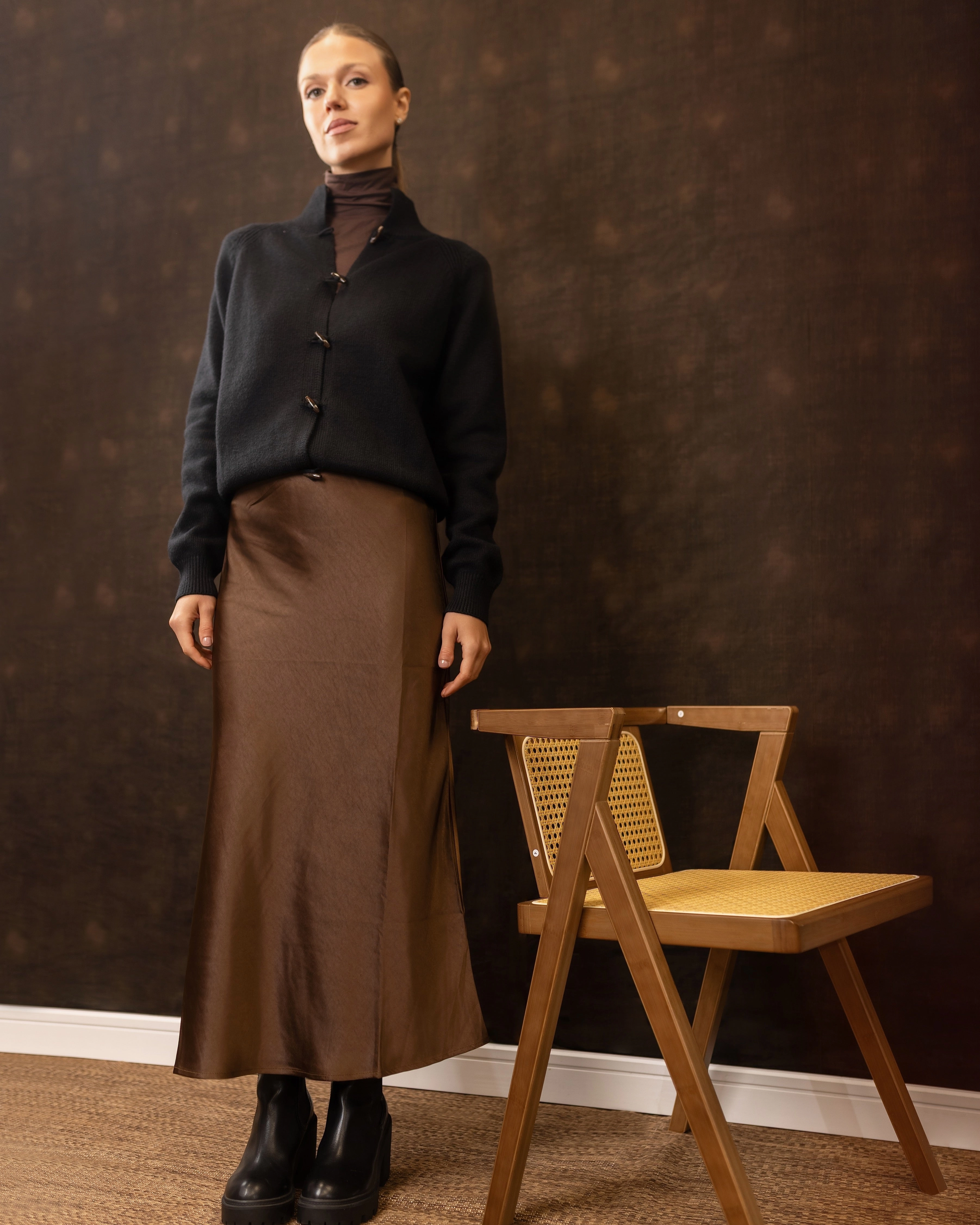 Toggle Sweater | Black UPF Protective Fabric