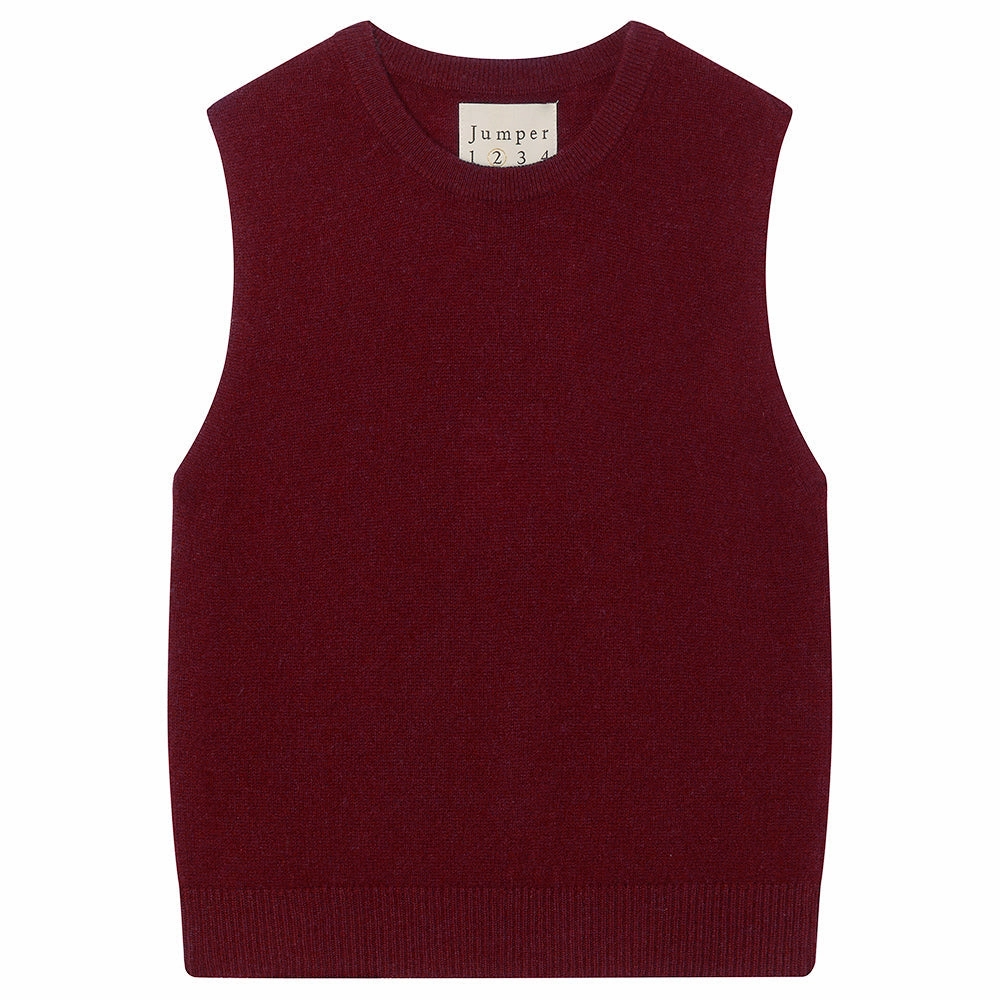 VentilatedMeshPaneling Thermal Insulation Layer Cashmere Perfect Tank in Burgundy