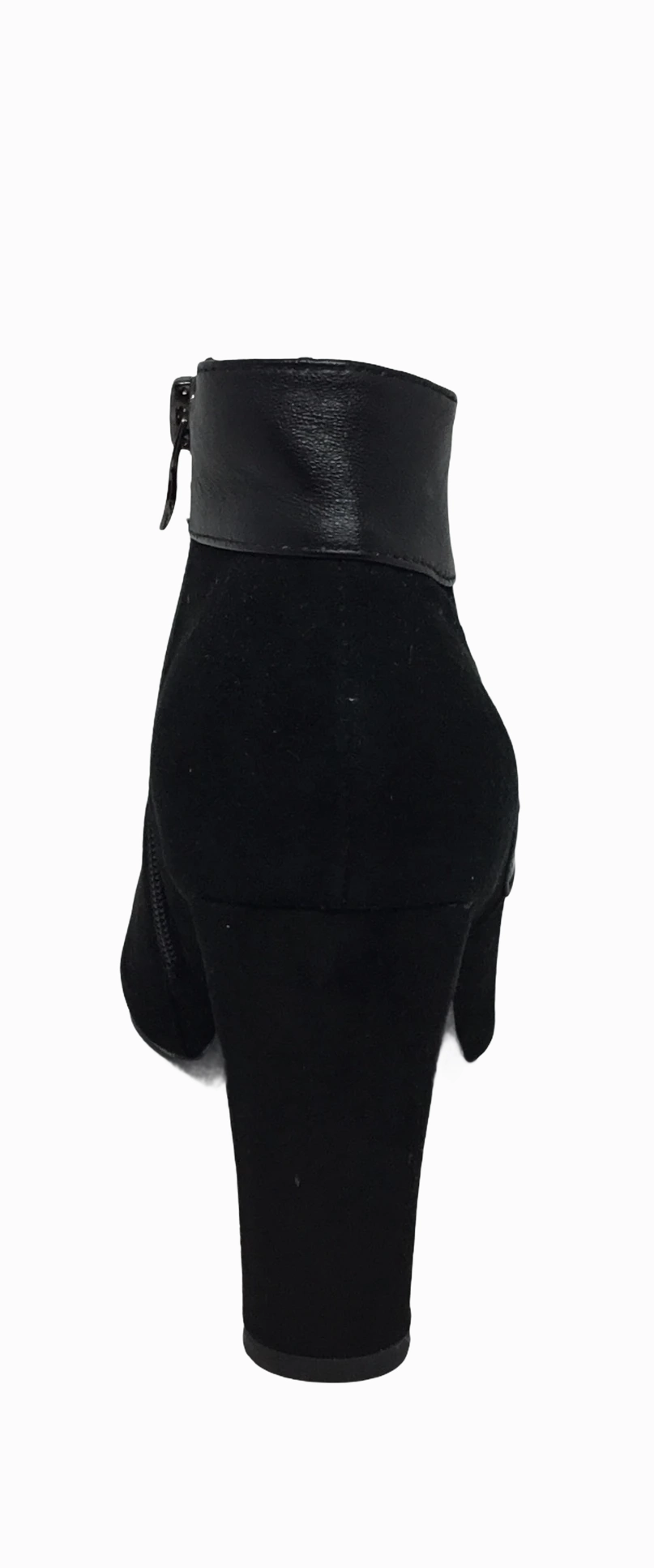 Top End Carmine Black Suede and Leather