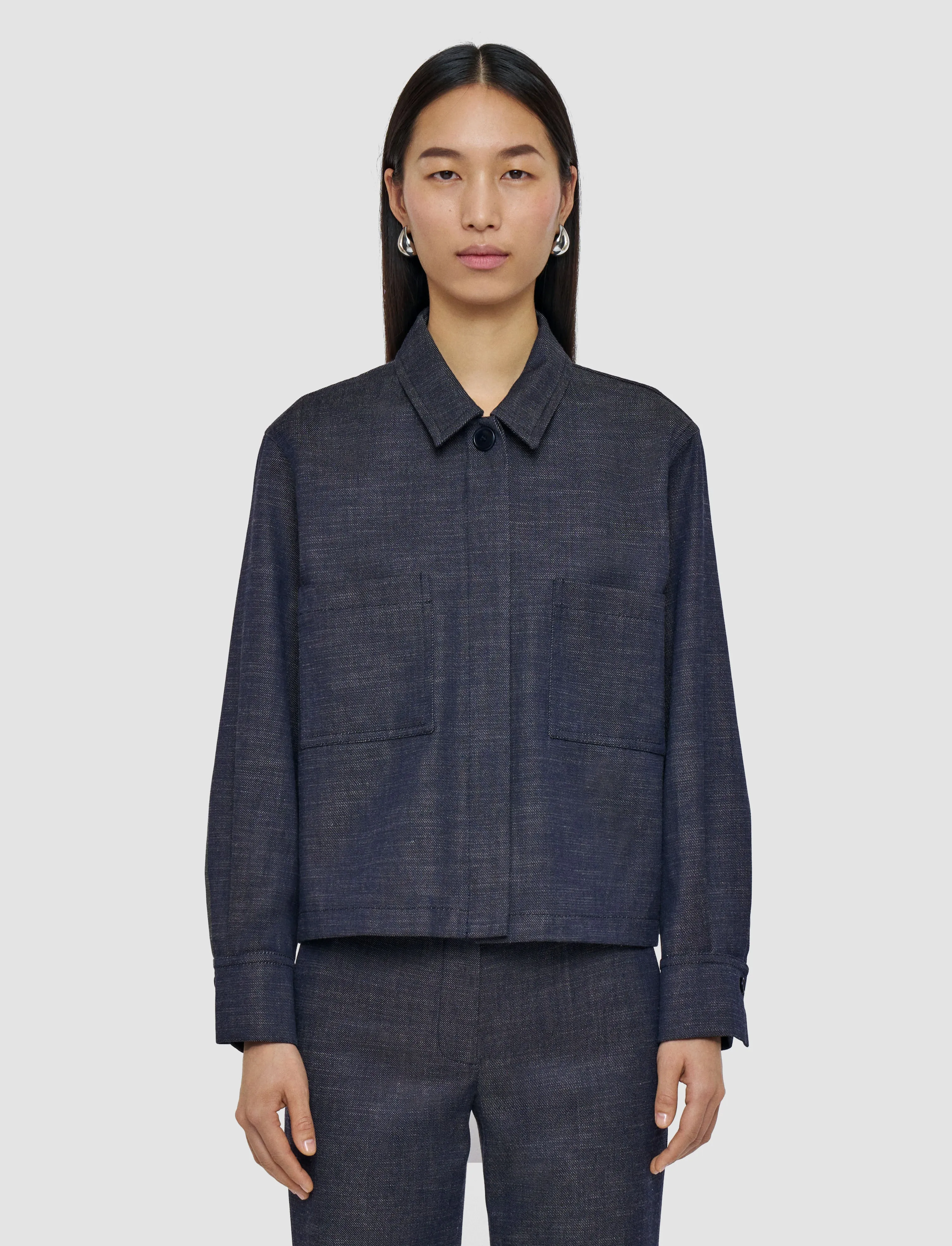 Satia Sartorial Denim Shirt Respect Wind Blocker