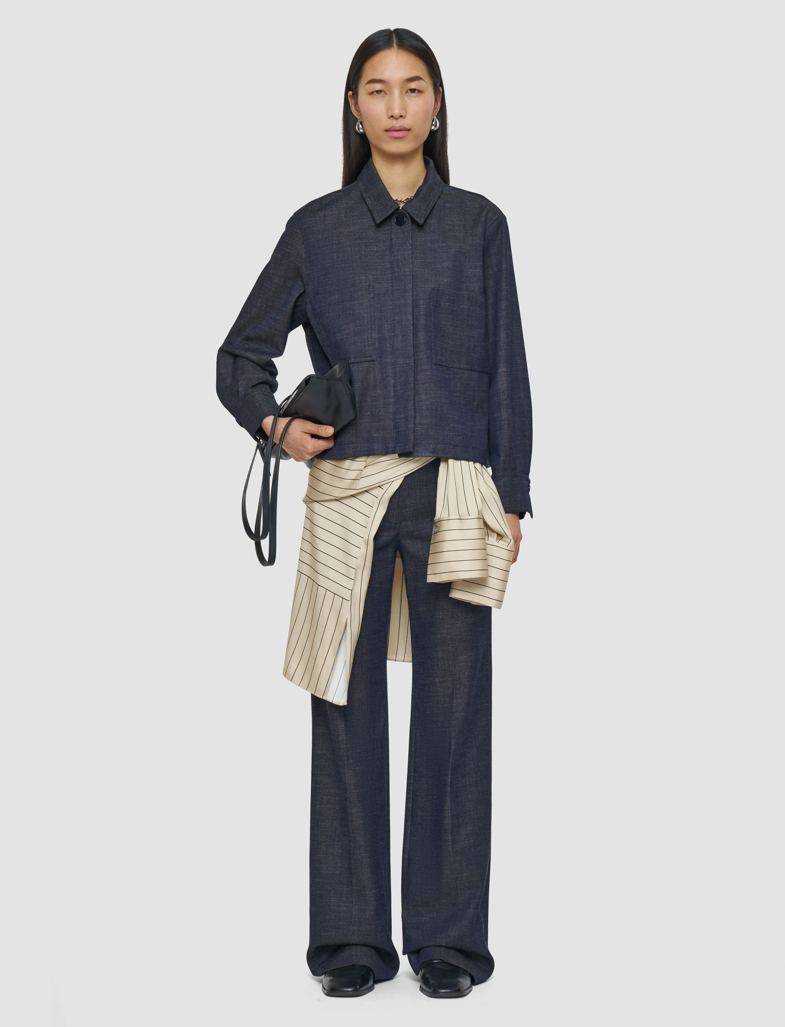 Lightweight Waterproof Smooth Finish Satia Sartorial Denim Shirt