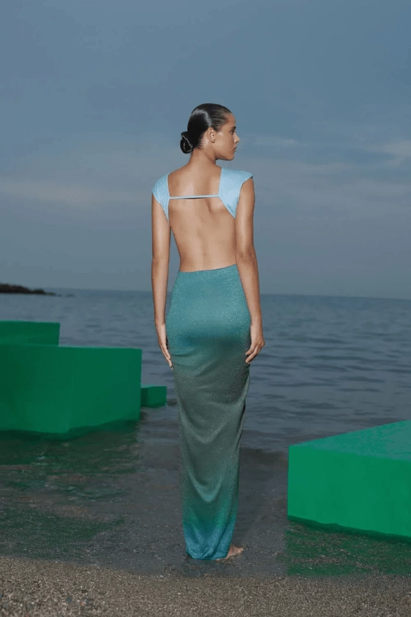 Nia Dress Dark Lime Petite friendly Flower Soft