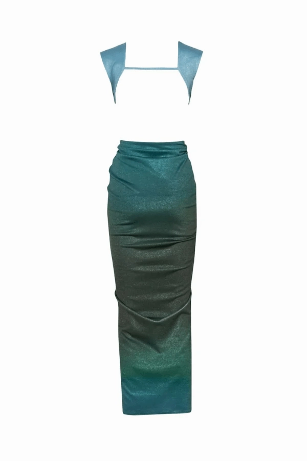 Nia Dress Dark Lime Smart and Chic Sharp Mood