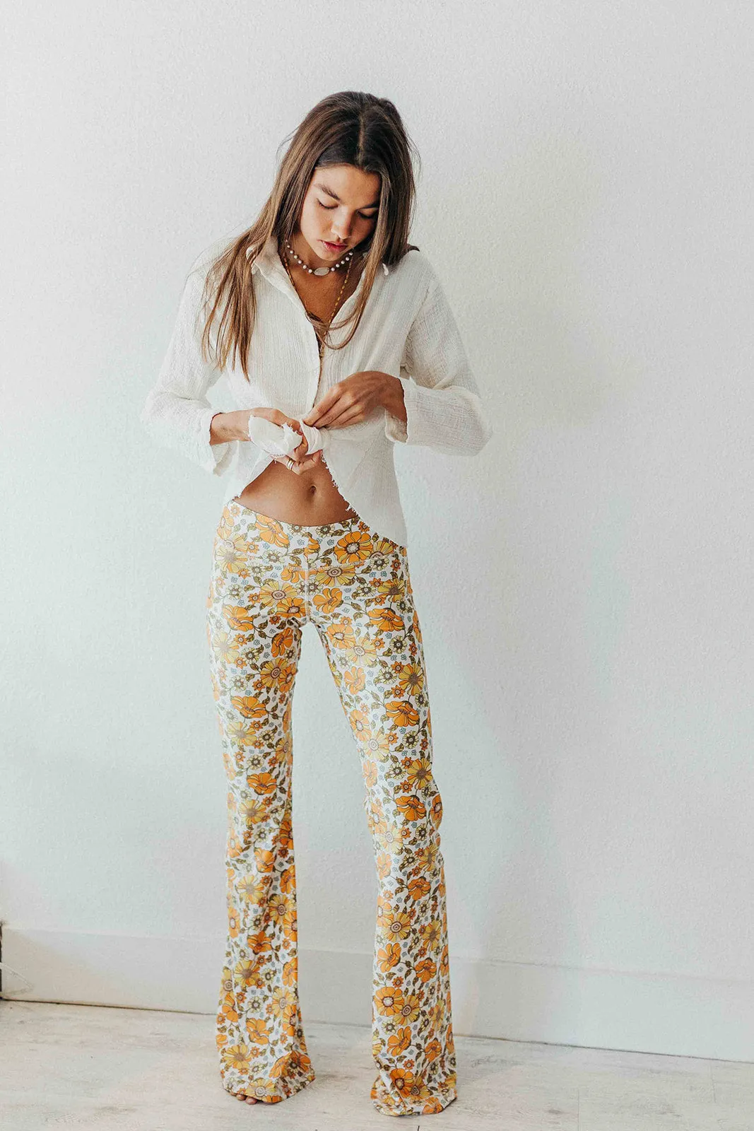 Travel Friendly Groovy Flare Pants