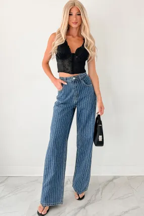 Essential Look Ariel Rhinestone Stripe Signature 8 Jeans (Medium)