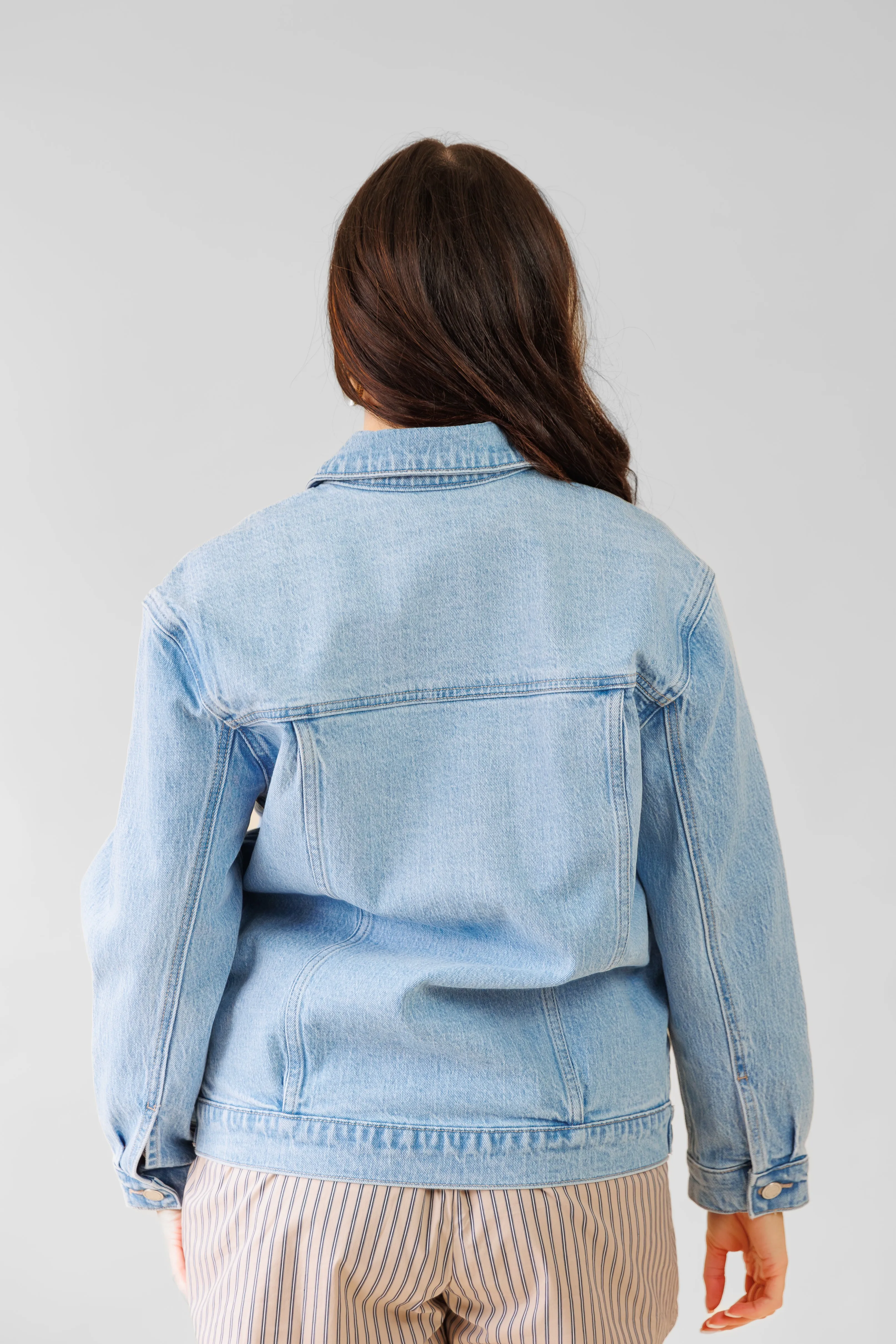 ELEANOR DENIM JACKET LaserCutVents DoubleNeedle Stitching