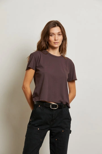 Versatile Style Harley Boxy Crew Tee in Cocoa