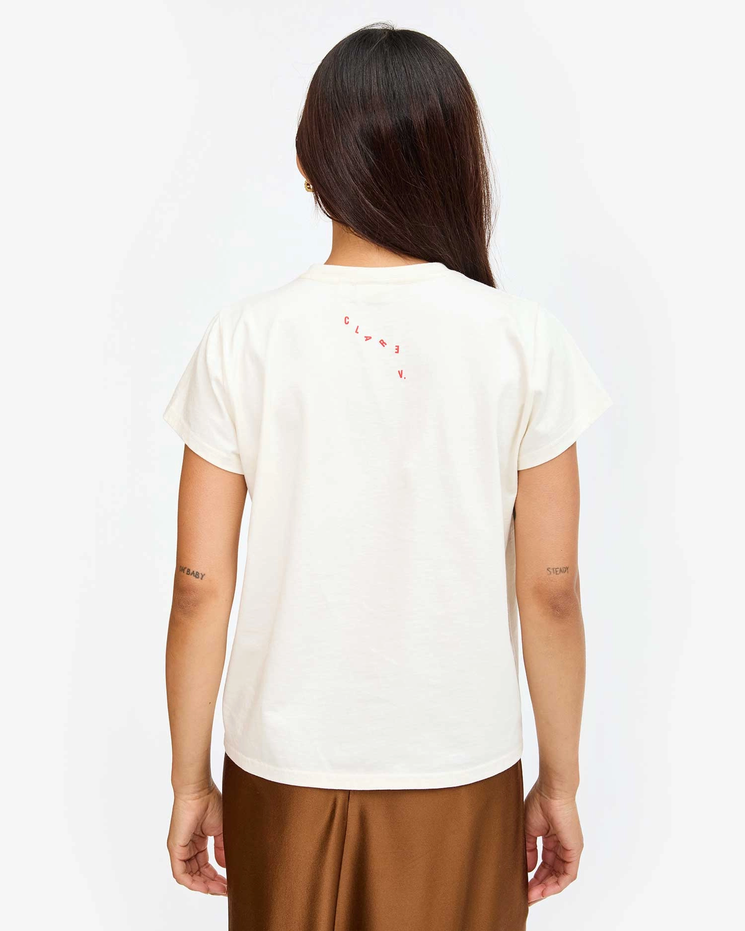 Bon Vivant Classic Tee in Cream Cozy Blouse BreathableMeshPanel