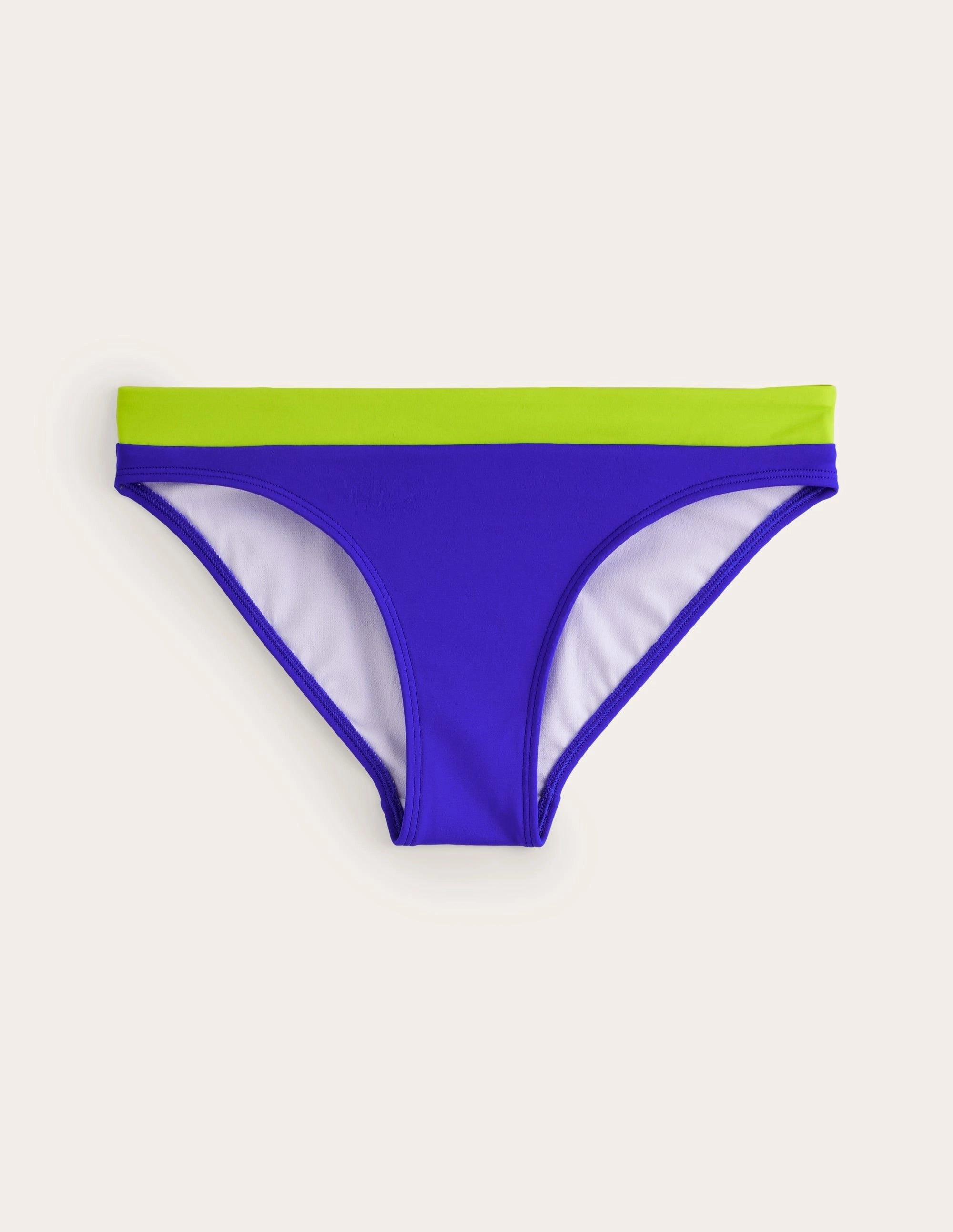 Breathable Lining Ithaca Panel Bikini Bottoms-Blue Colourblock