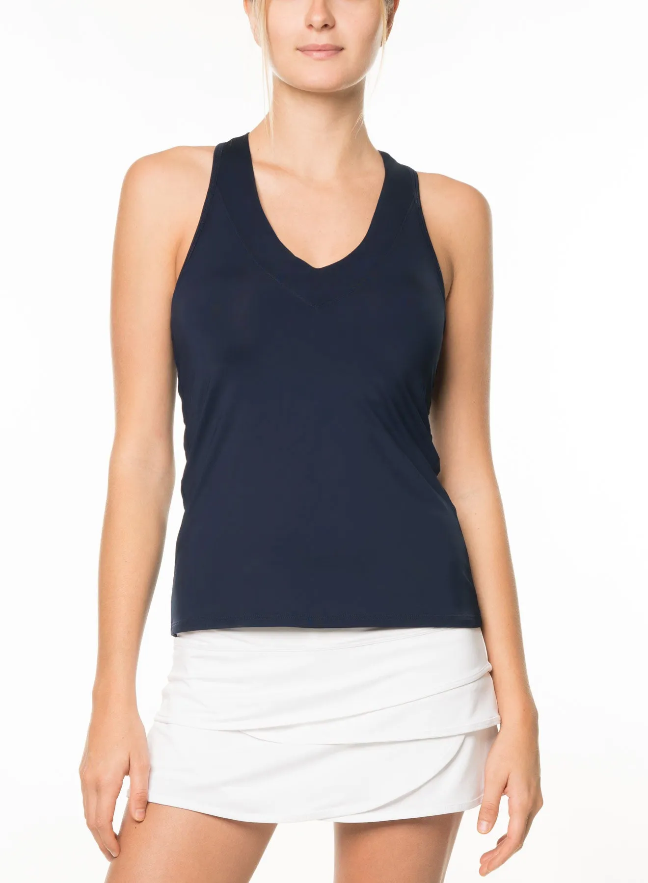 V-neck Tank Contrast Stitching