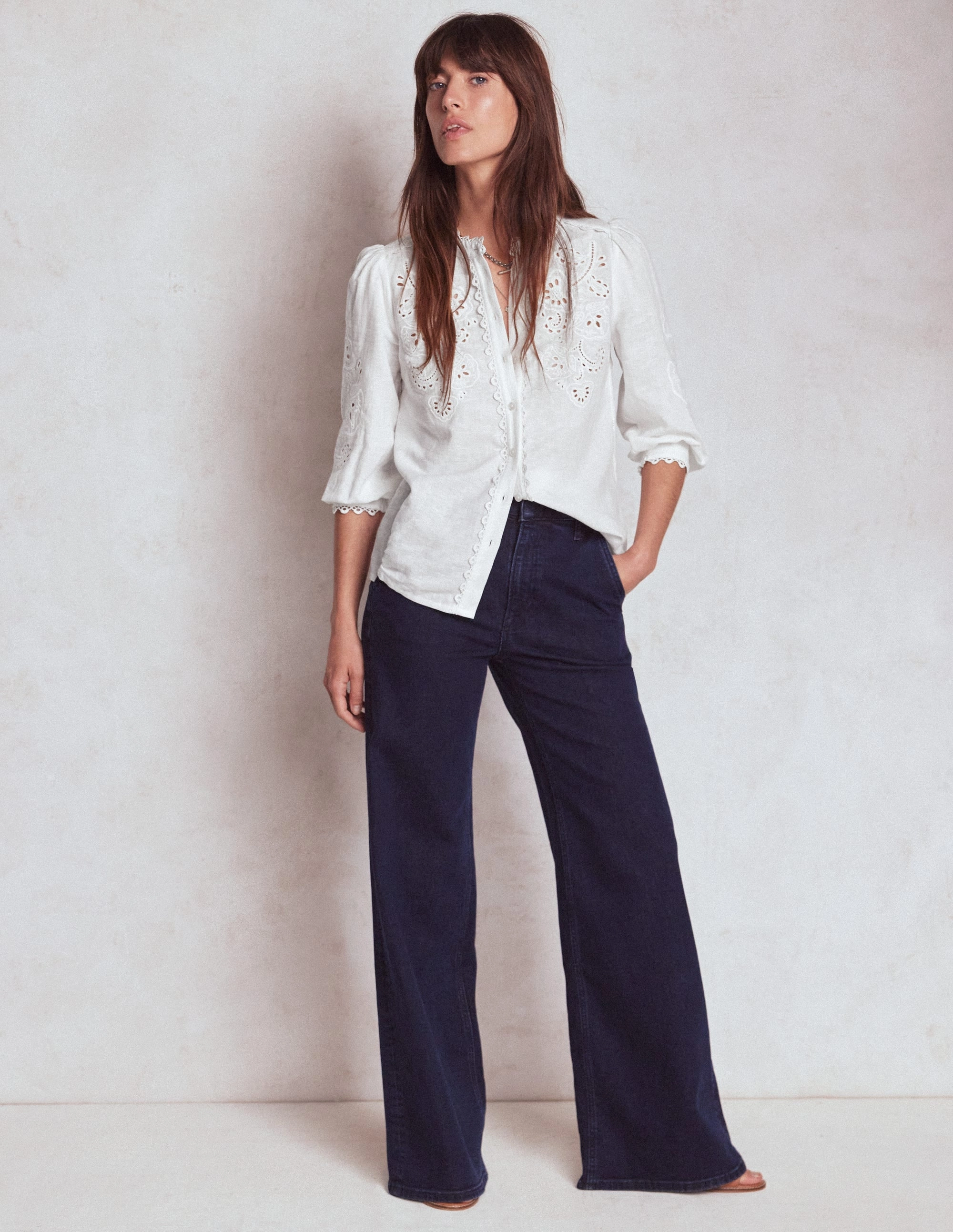 Alicia Cutwork Linen Top-White, Cutwork Embroidery LowProfileDesign