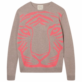 Cashmere Wool Tiger Crew in Conway/Cerise Adjustable Cuff System MeshPanelIntegration