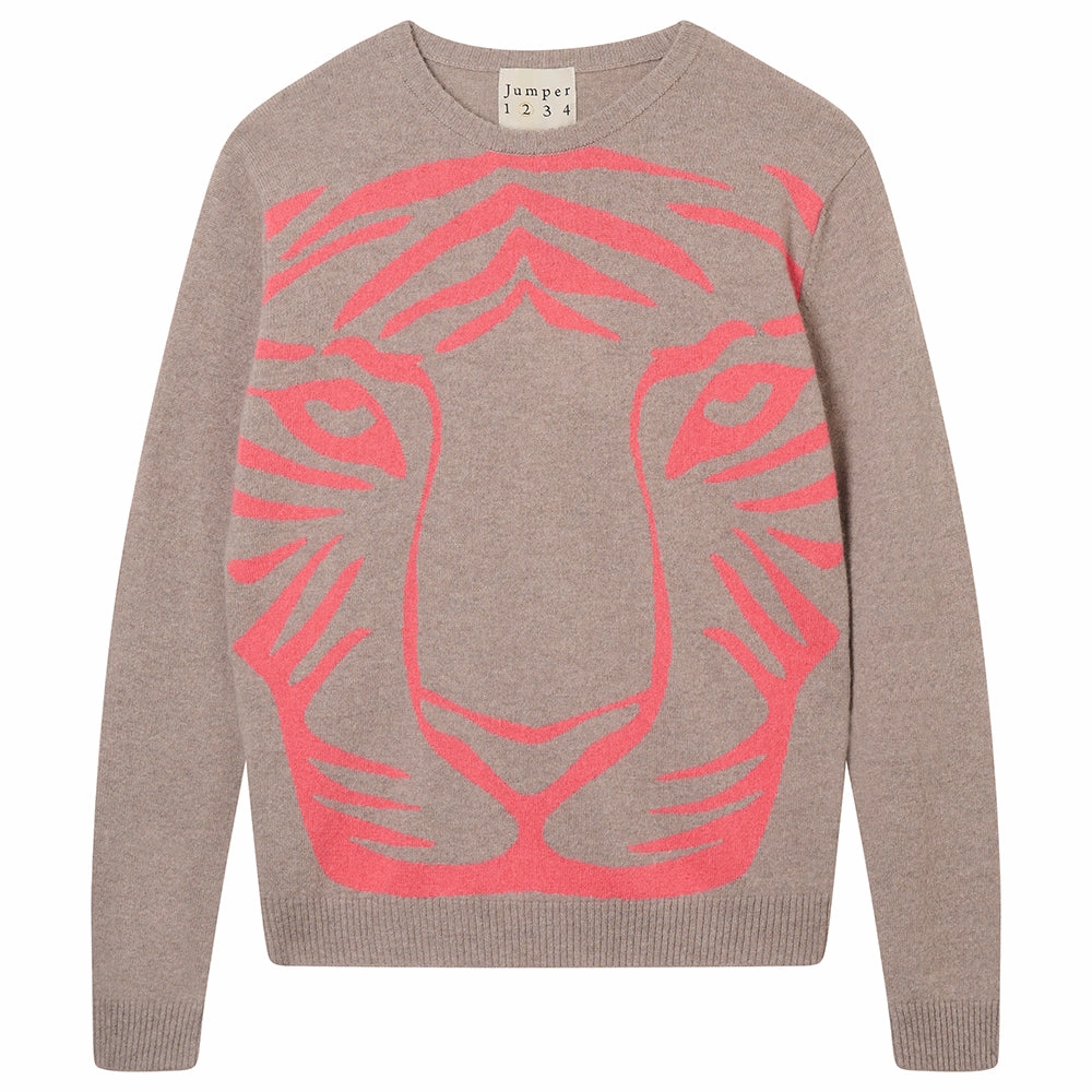 Cashmere Wool Tiger Crew in Conway/Cerise Adjustable Cuff System MeshPanelIntegration