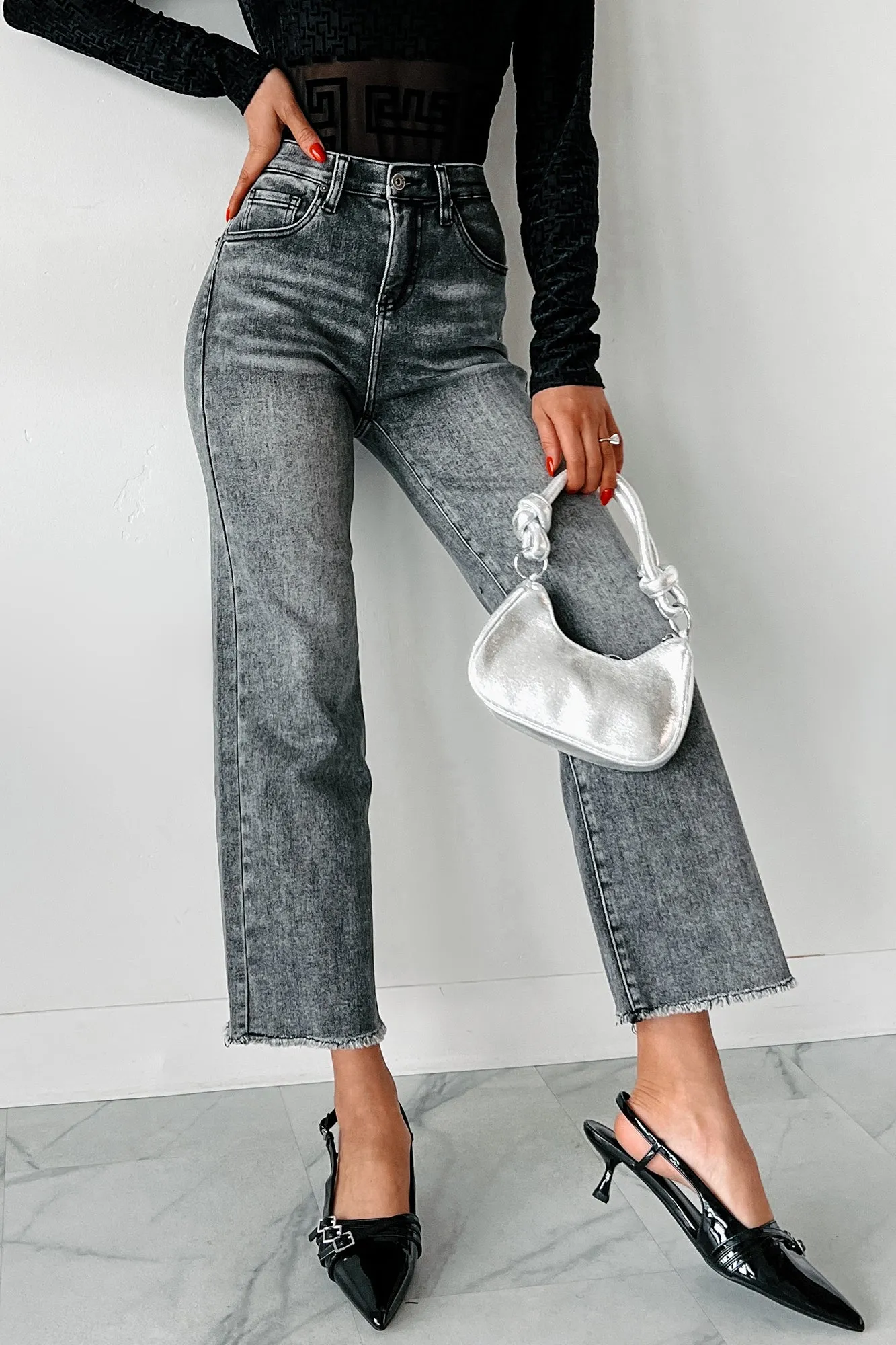 Dirk High Rise Tummy Control Special A Wide Leg Jeans (Black) Trend Setter Smart Casual Classic Wear Functional Casual