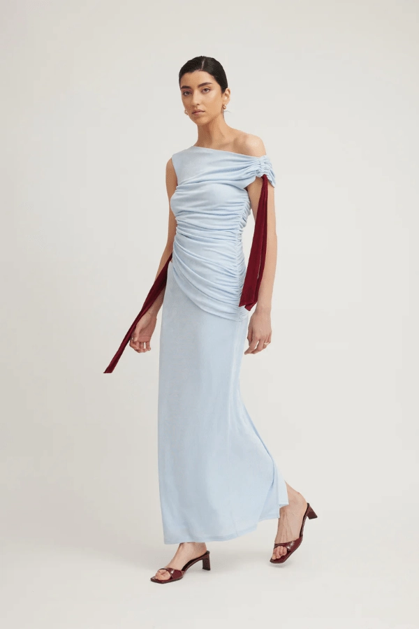 Kalilah Dress Sky/Merlot Confident Mood NoiseFreeFabric