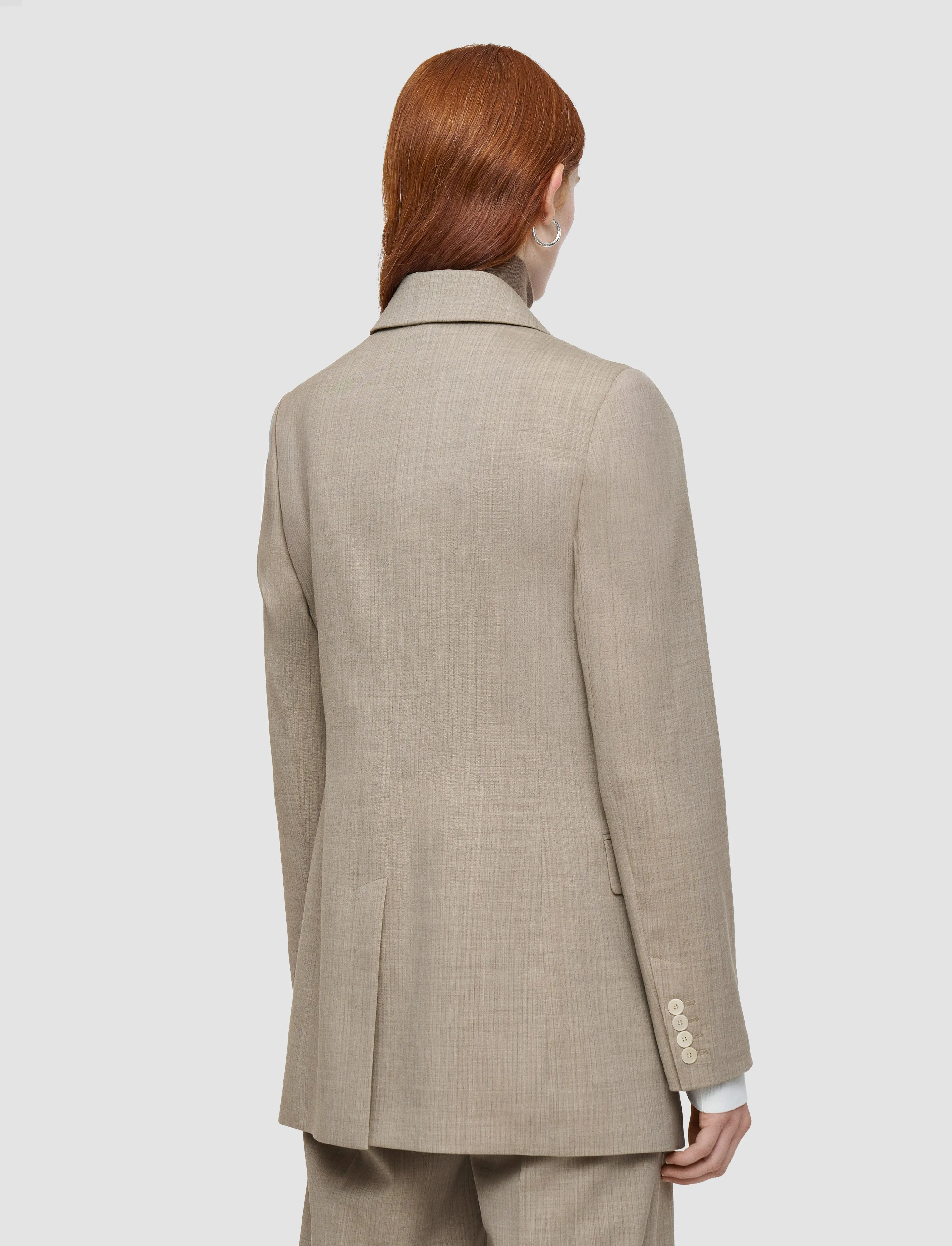 Lightweight Non Chafing Edges Valery Melange Wool Jacket