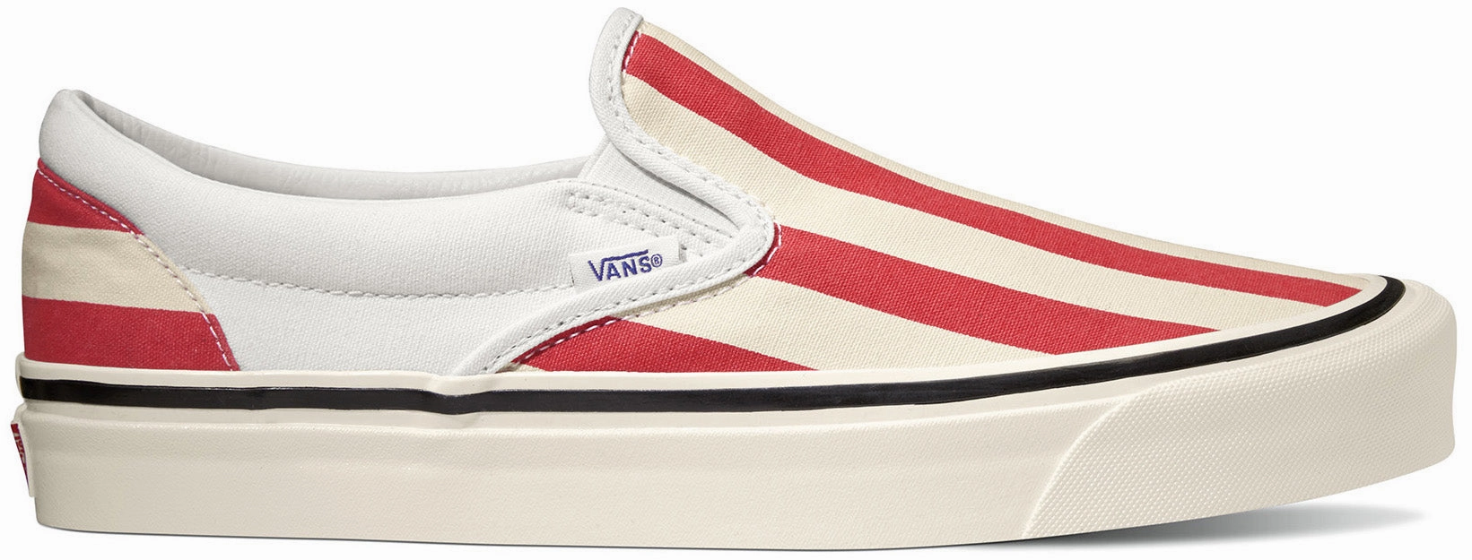 Vans Classic Slip On 98 DX (Anaheim Factory) OG White/OG Red/Big Stripes