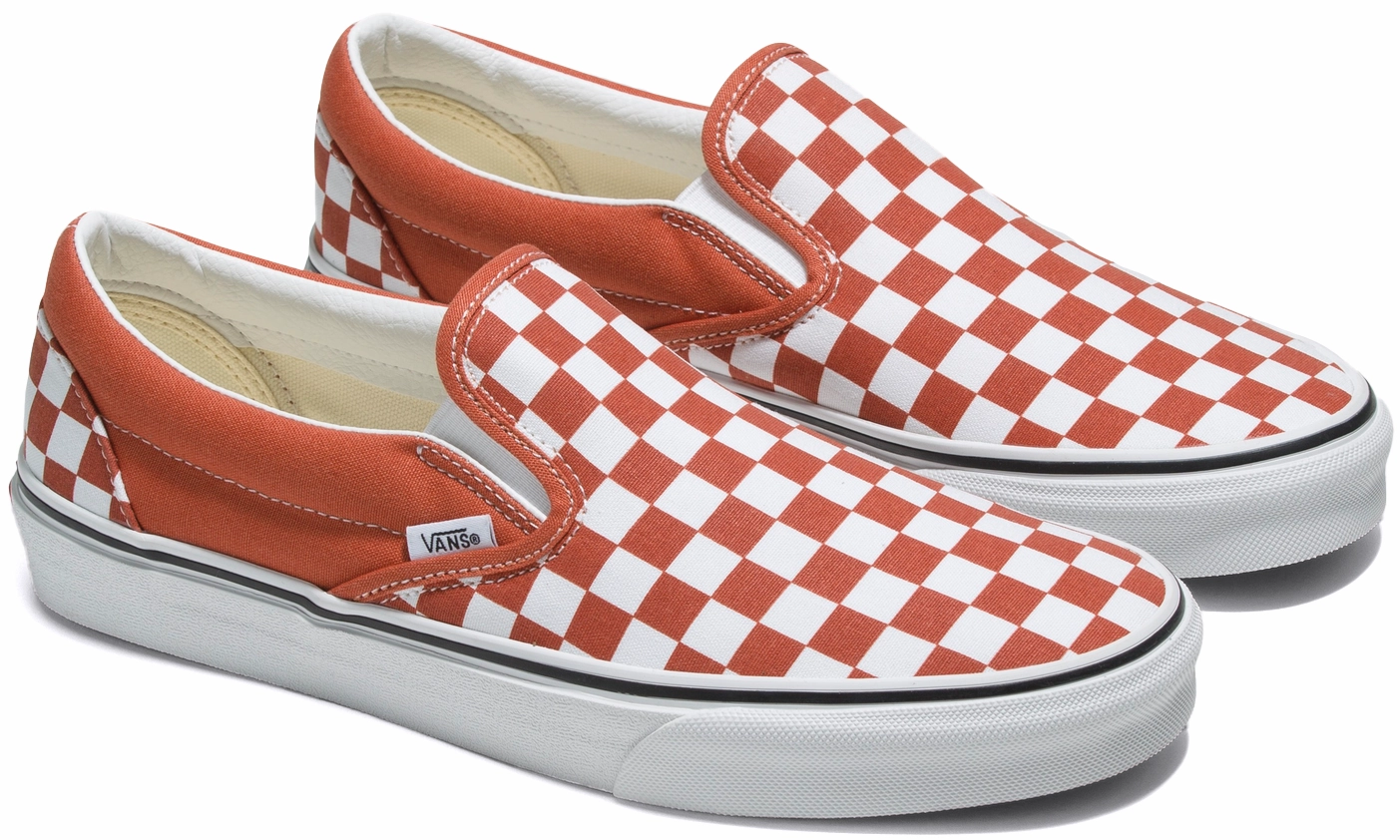 Vans Classic Slip-On Checkerboard Burnt Ochre