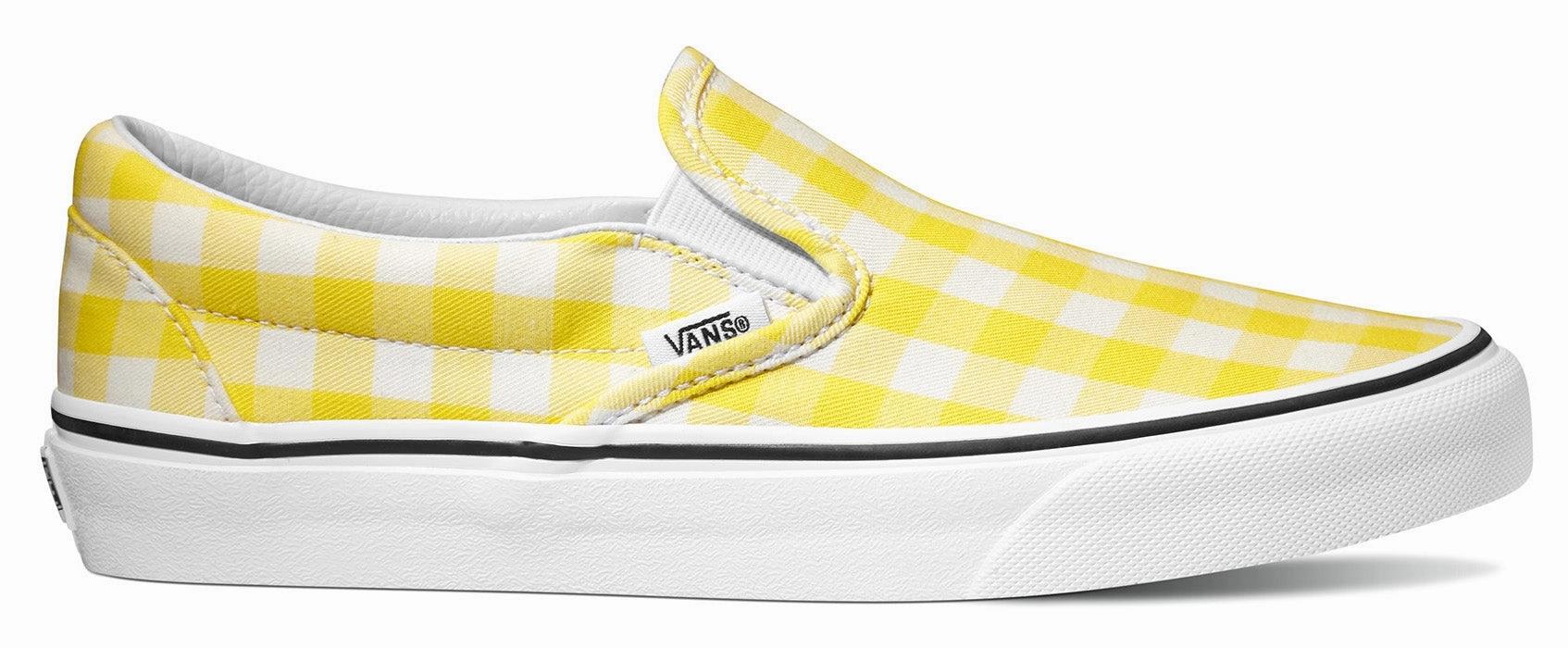 Vans Classic Slip On (Gingham) Blazing Yellow/True White