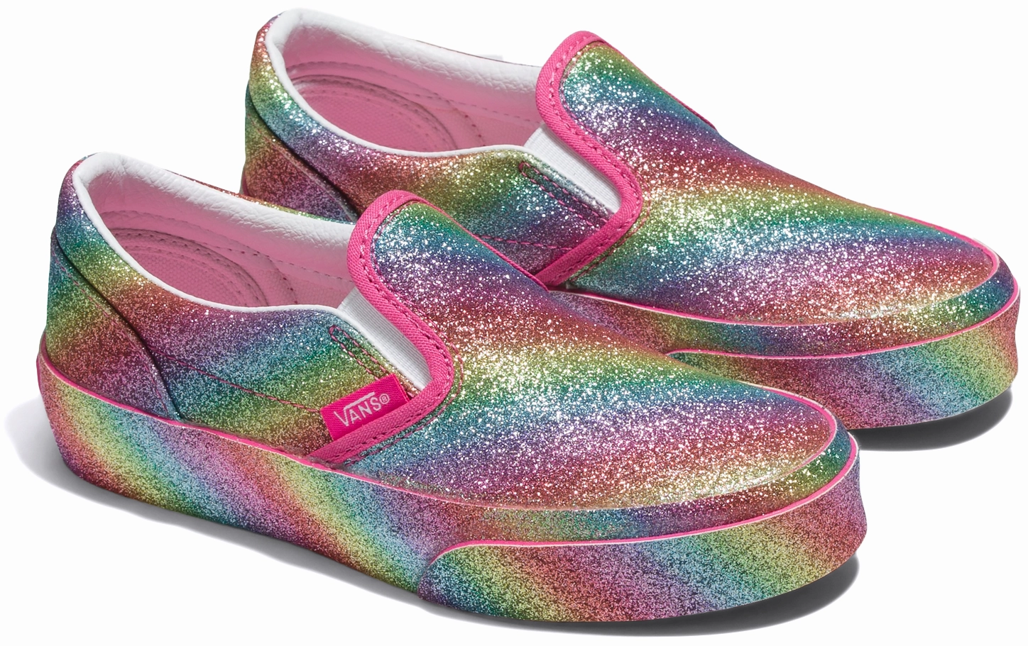 Vans Kids Classic Slip-On Glitter Rainglow Rainbow